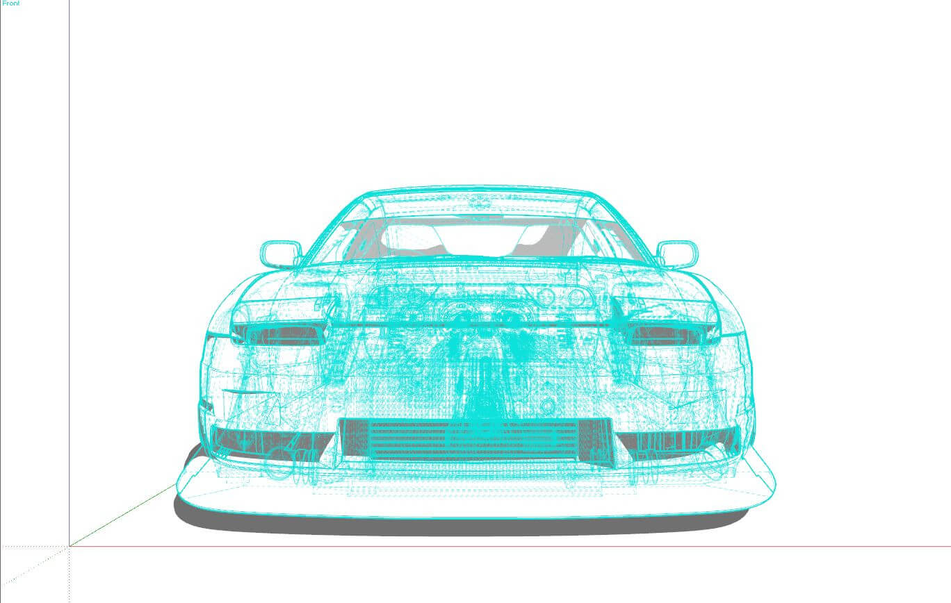 Nissan 240Sx Tuned 3D Model