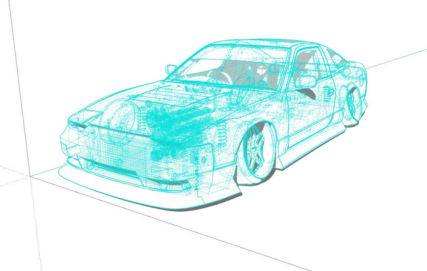 Nissan 240Sx Tuned 3D Model