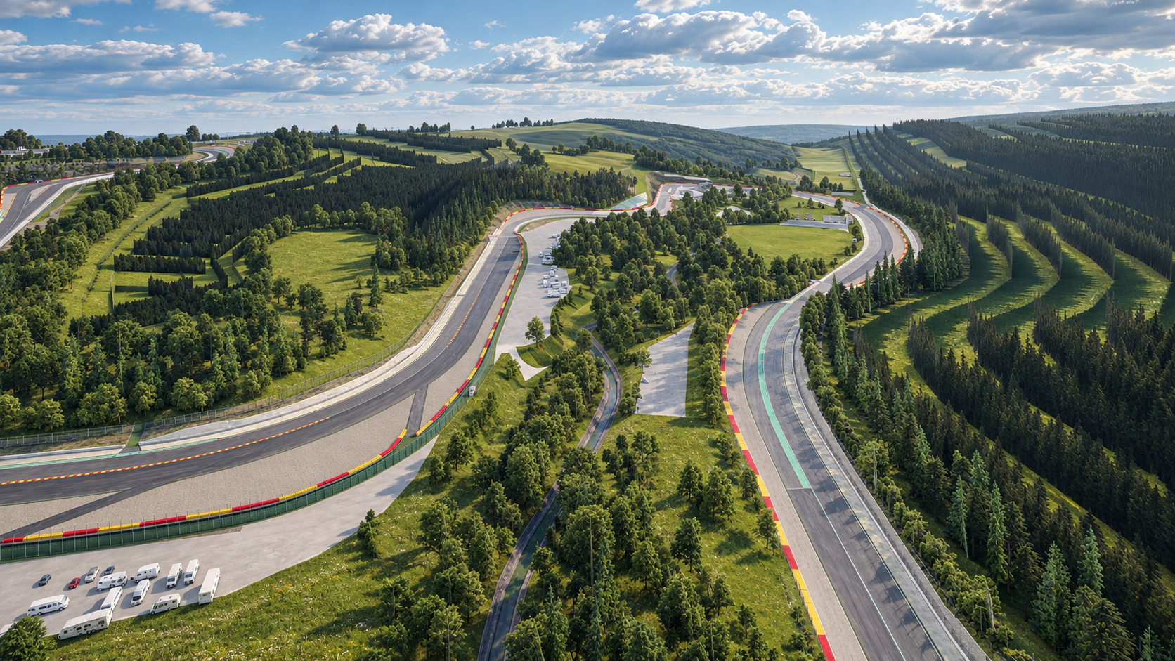 Spa-Francorchamps F1 Race Track 3D Model