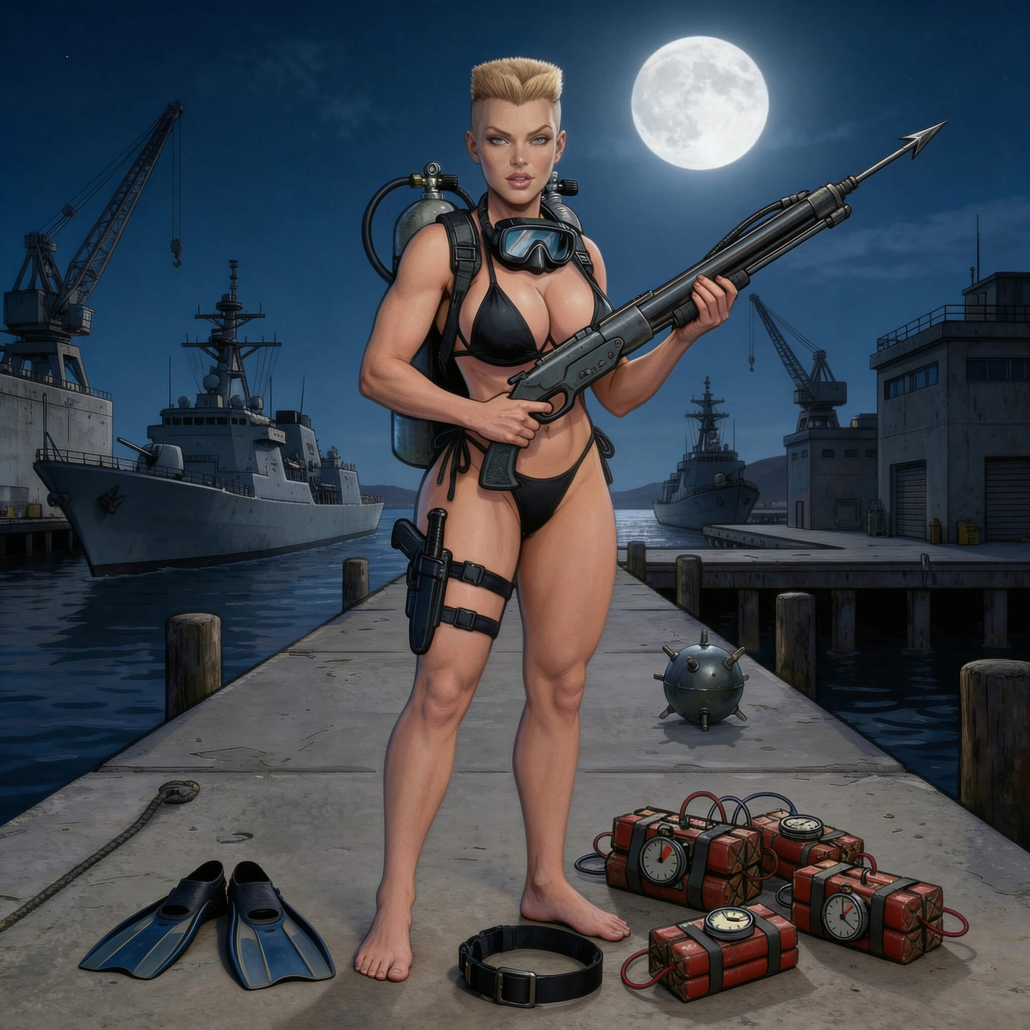 AI Frogwoman Collection A1 3D Render, Digital Artwork by Amazonlover08