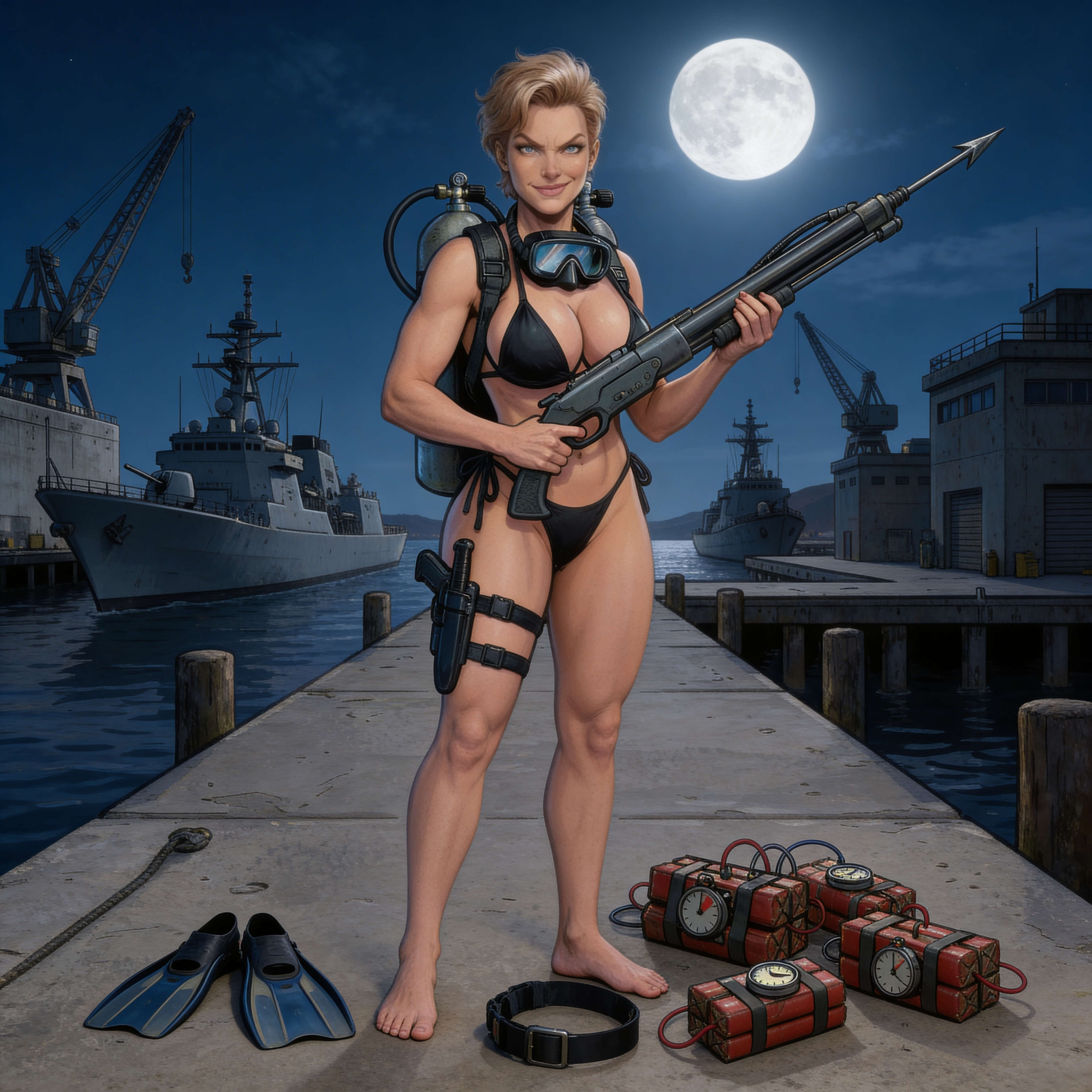AI Frogwoman Collection A1 3D Render, Digital Artwork by Amazonlover08