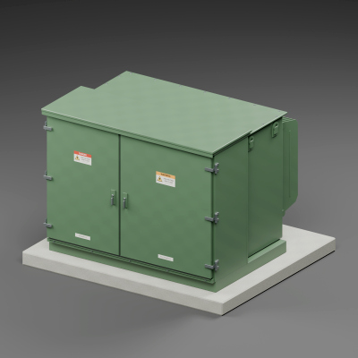 Pad-Mounted Distribution Transformer with Service Doors
