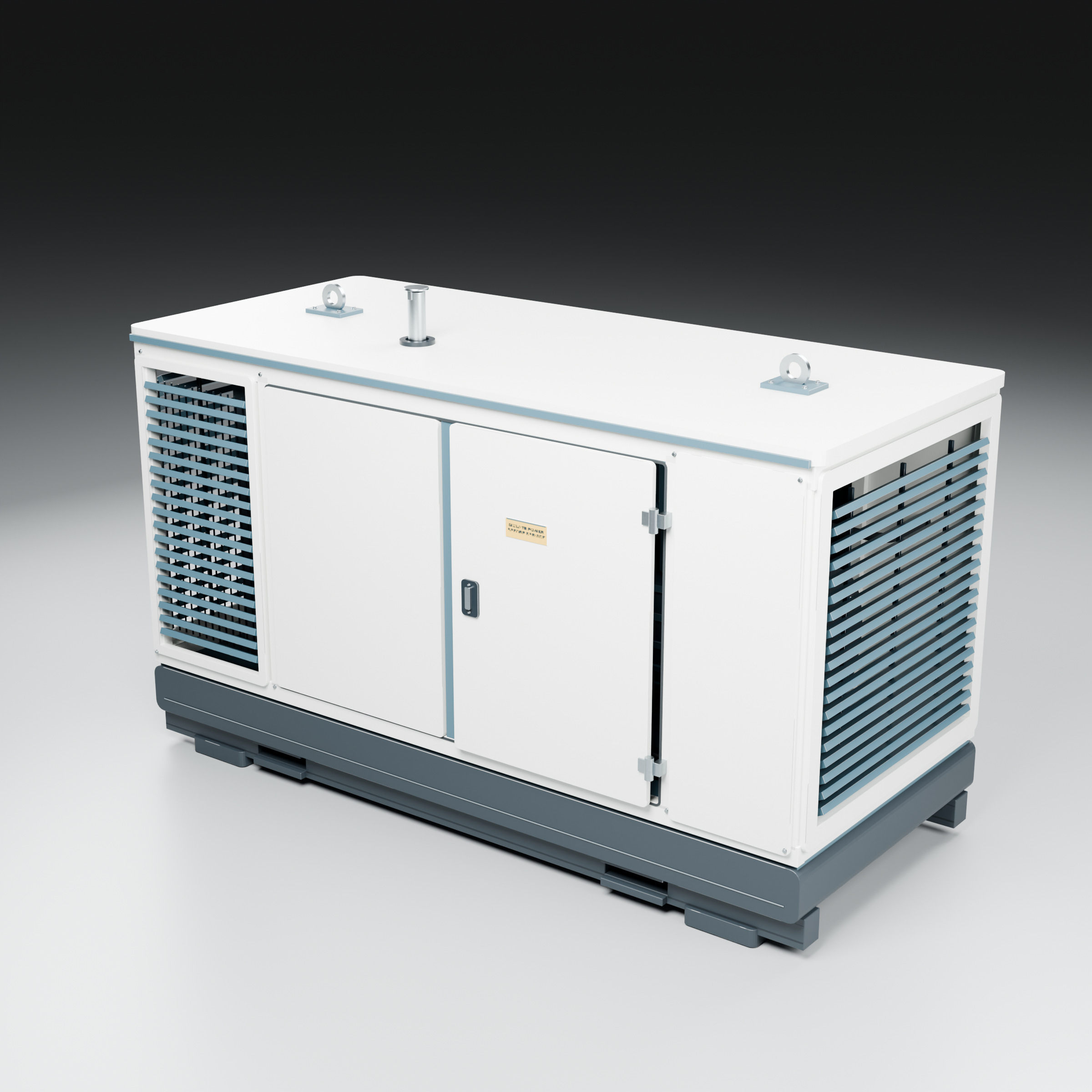 Standby Diesel Generator - PBR Animated Doors 3D Model