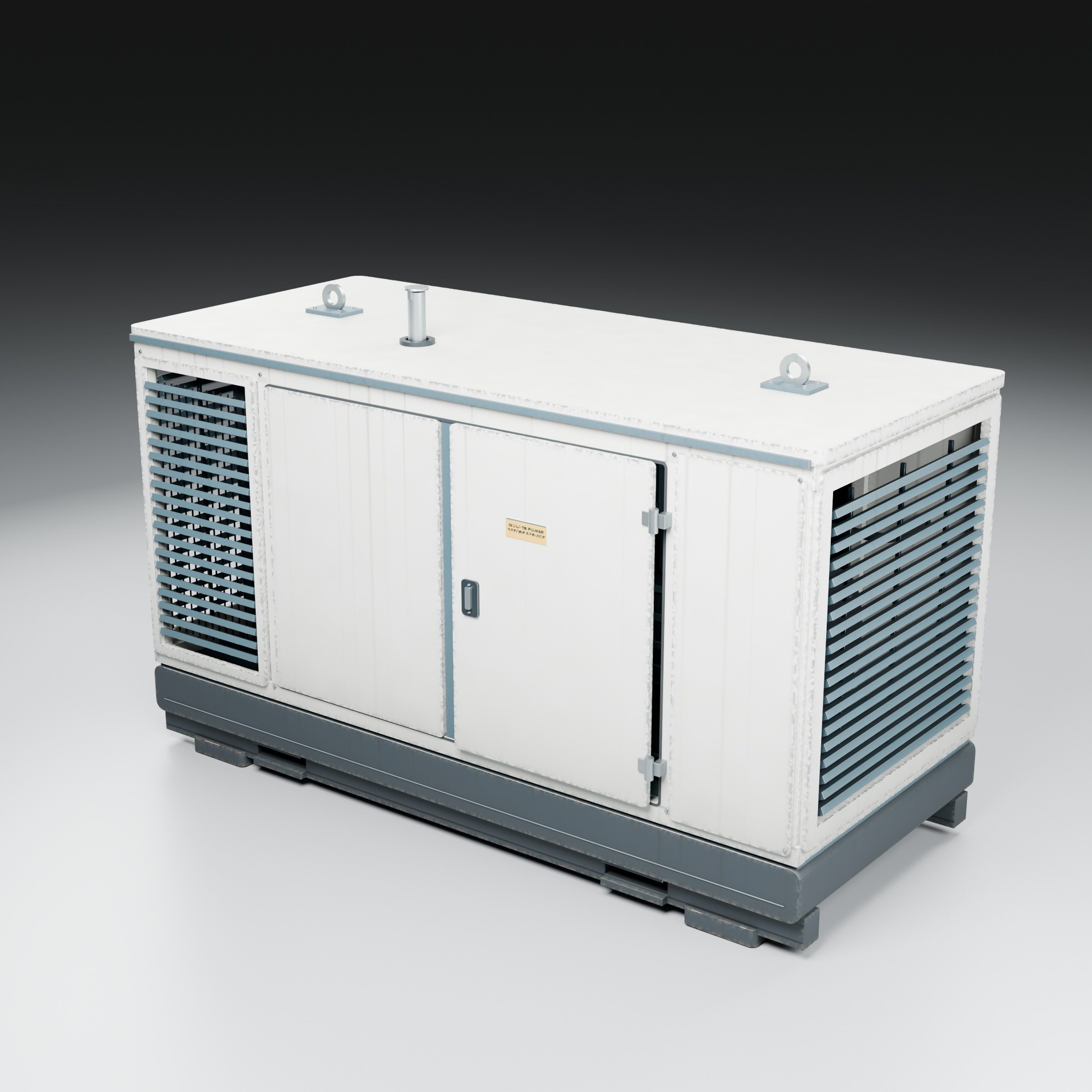 Standby Diesel Generator - PBR Animated Doors 3D Model