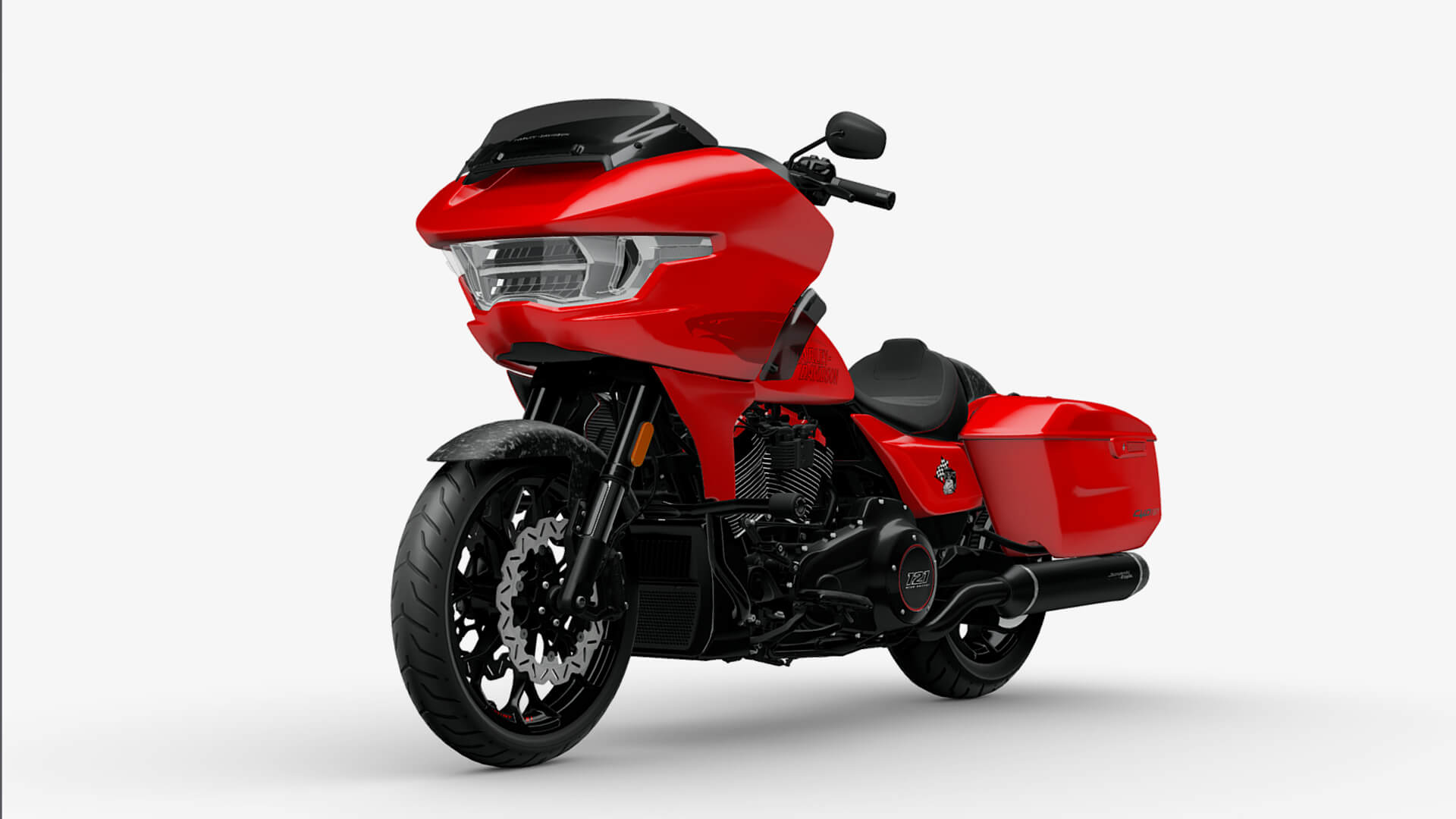 2025 Harley-Davidson Road Glide CVO ST Motorcycle Bike Low-Poly 3D Model 3D Render, Digital Artwork by Ammo Biker