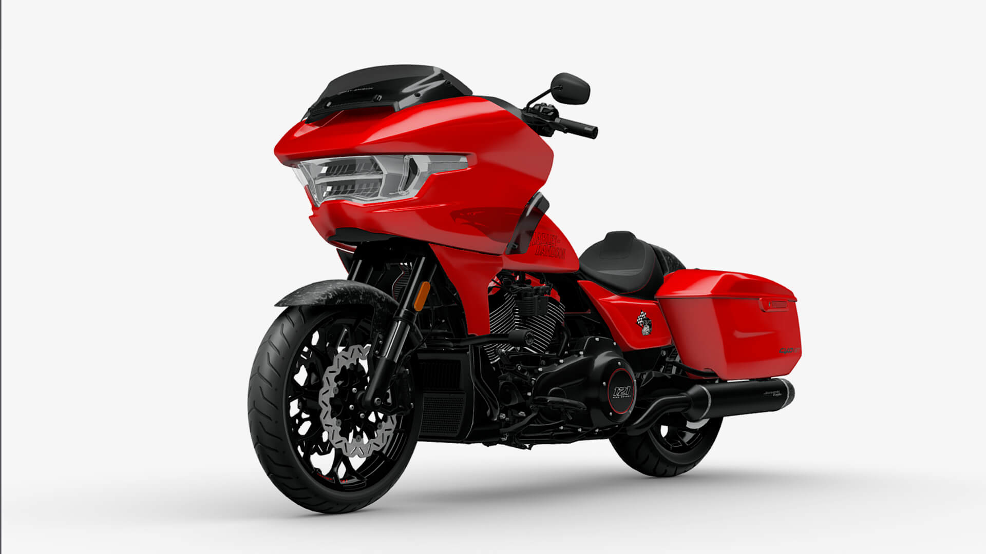 2025 Harley-Davidson Road Glide CVO ST Motorcycle Bike Low-Poly 3D Model 3D Render, Digital Artwork by Ammo Biker