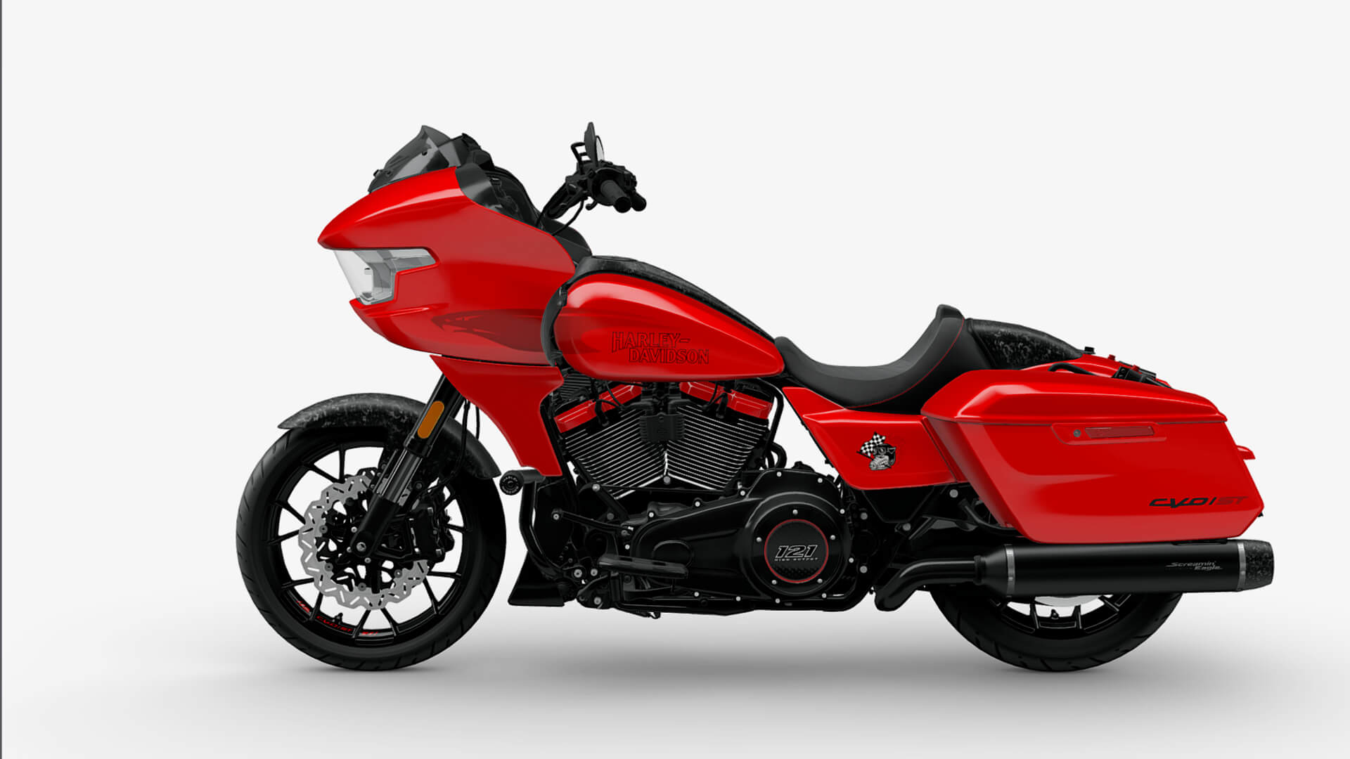 2025 Harley-Davidson Road Glide CVO ST Motorcycle Bike Low-Poly 3D Model 3D Render, Digital Artwork by Ammo Biker