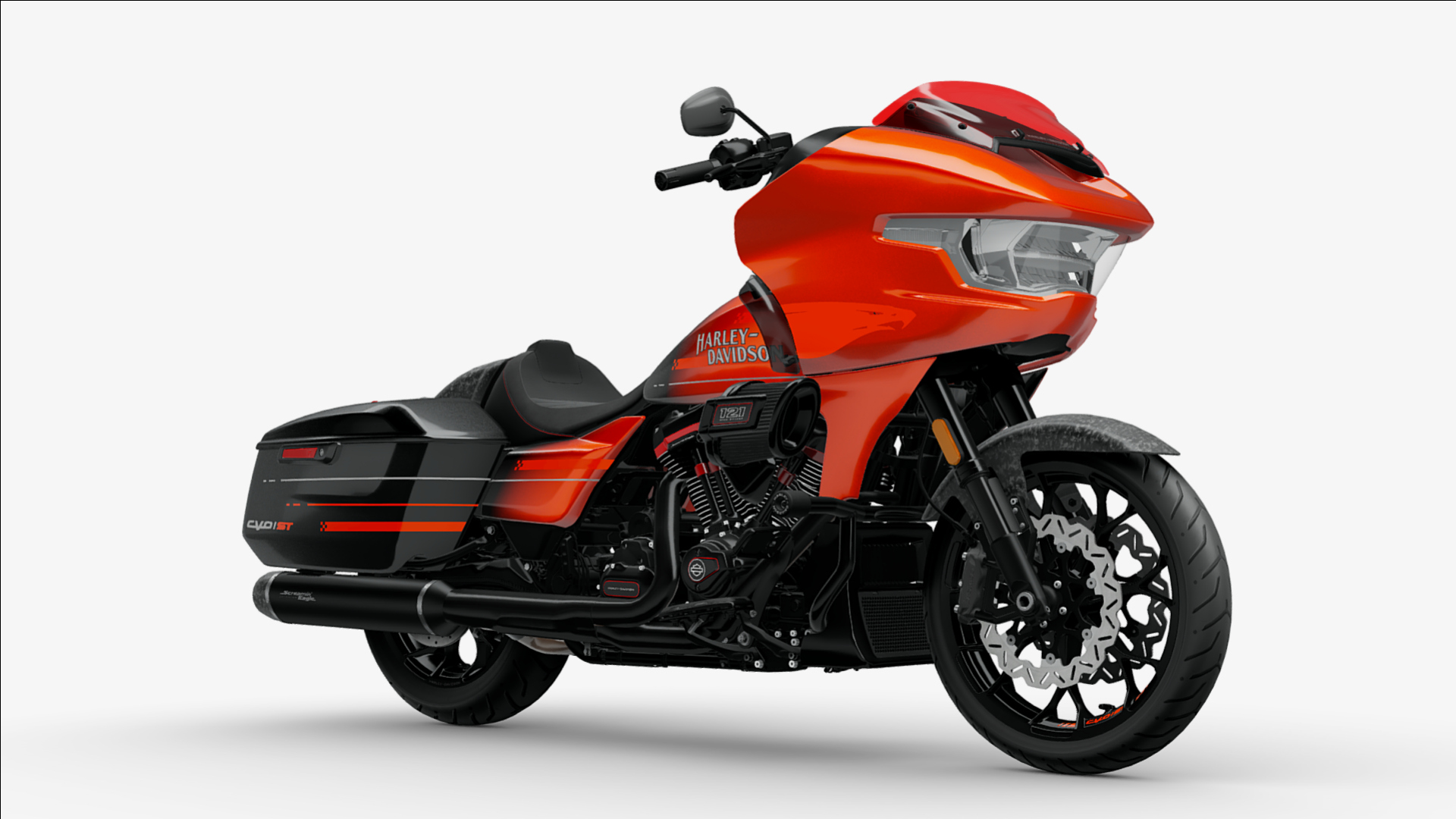 2026 Harley-Davidson Road Glide CVO Custom ST Motorcycle Bike Low-Poly 3D Model 3D Render, Digital Artwork by Ammo Biker