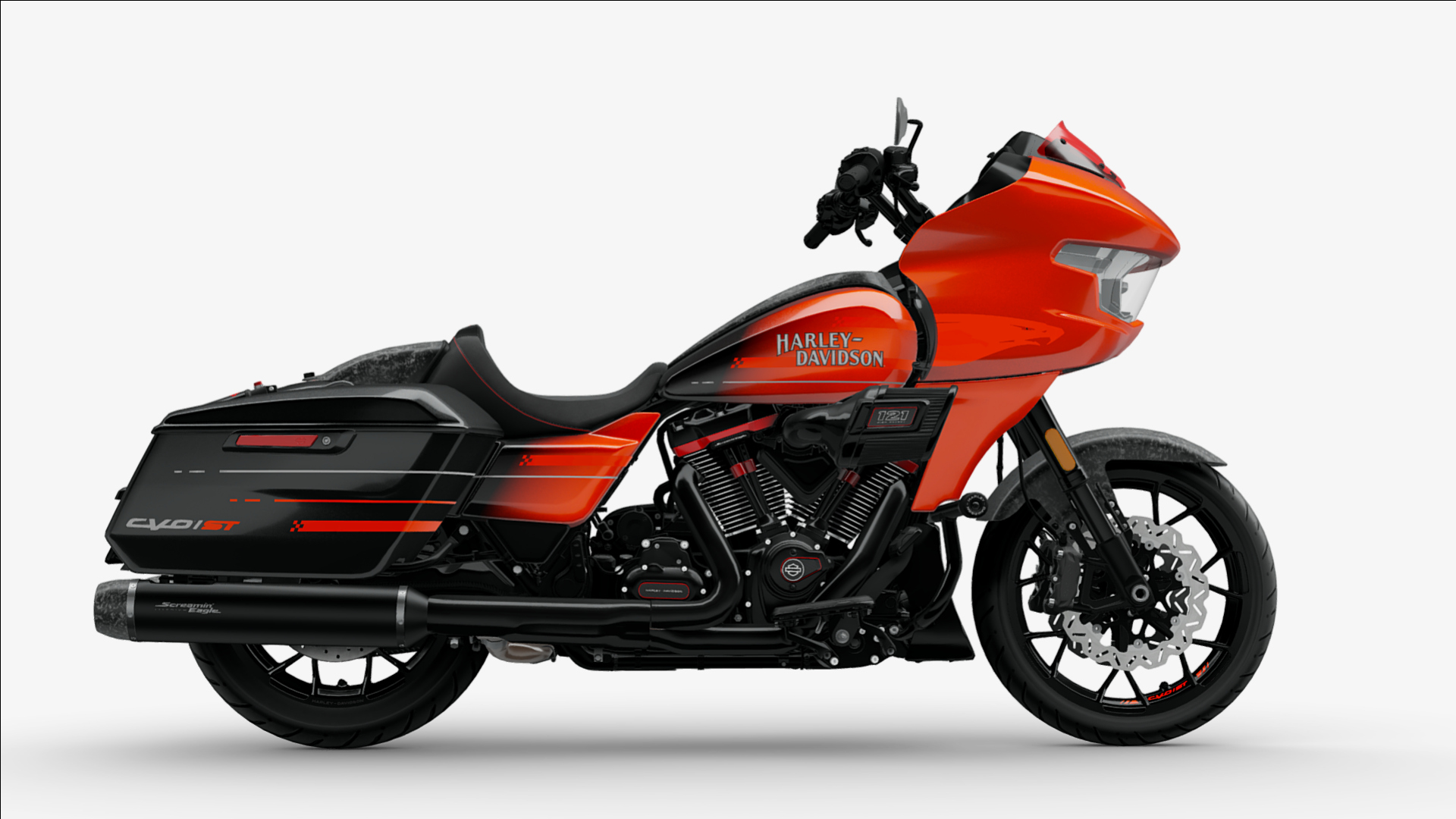2026 Harley-Davidson Road Glide CVO Custom ST Motorcycle Bike Low-Poly 3D Model 3D Render, Digital Artwork by Ammo Biker