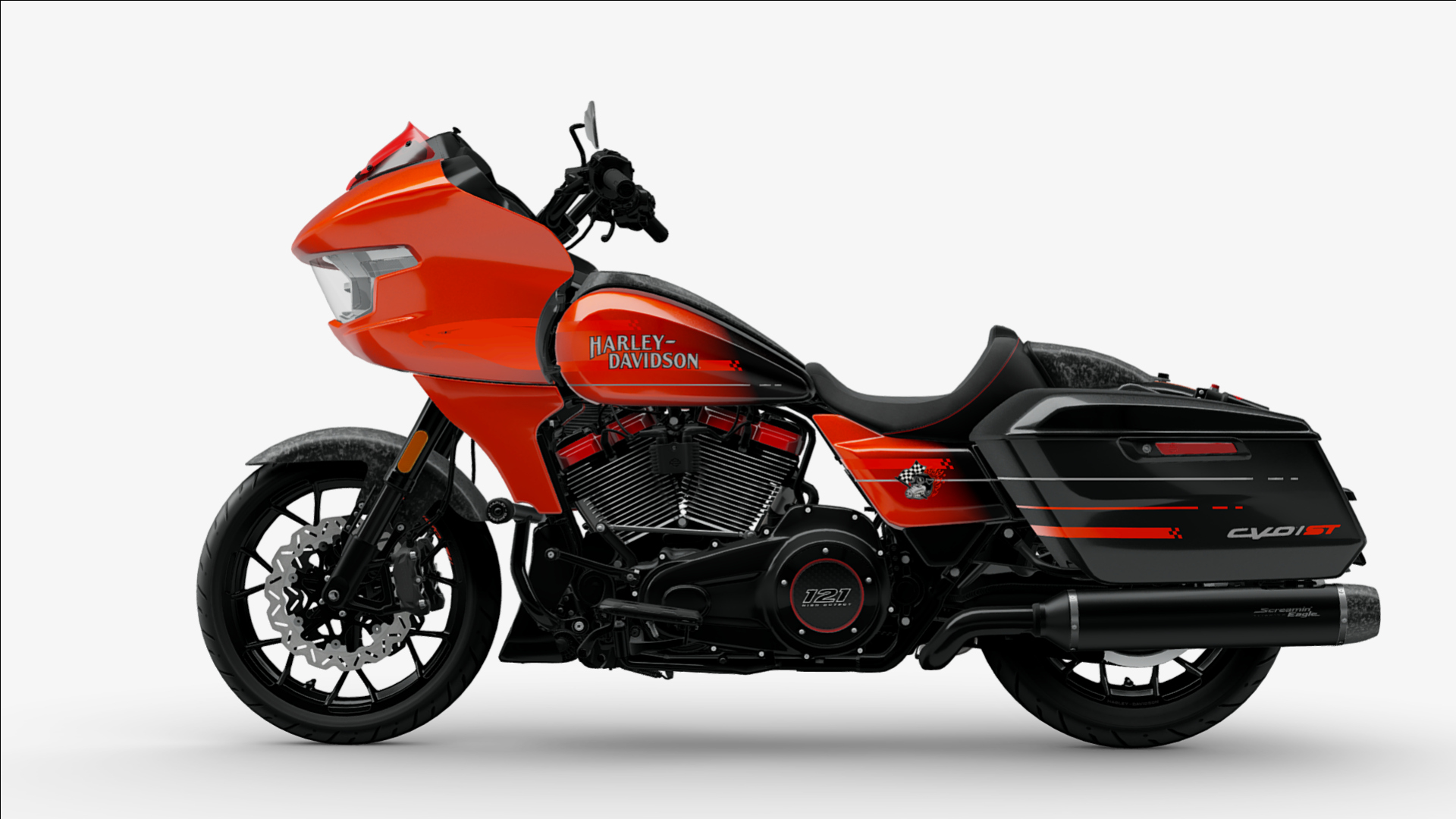 2026 Harley-Davidson Road Glide CVO Custom ST Motorcycle Bike Low-Poly 3D Model 3D Render, Digital Artwork by Ammo Biker