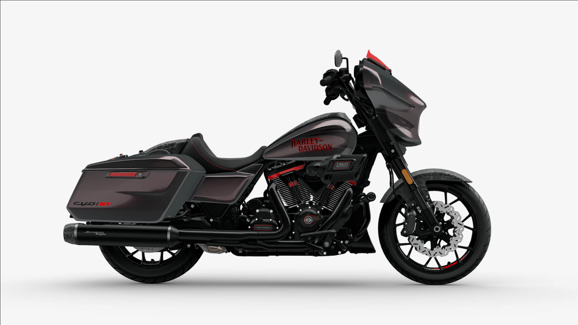 2026 Harley-Davidson Street Glide CVO ST Custom Motorcycle Bike Low-poly 3D Mode 3D Render, Digital Artwork by Ammo Biker
