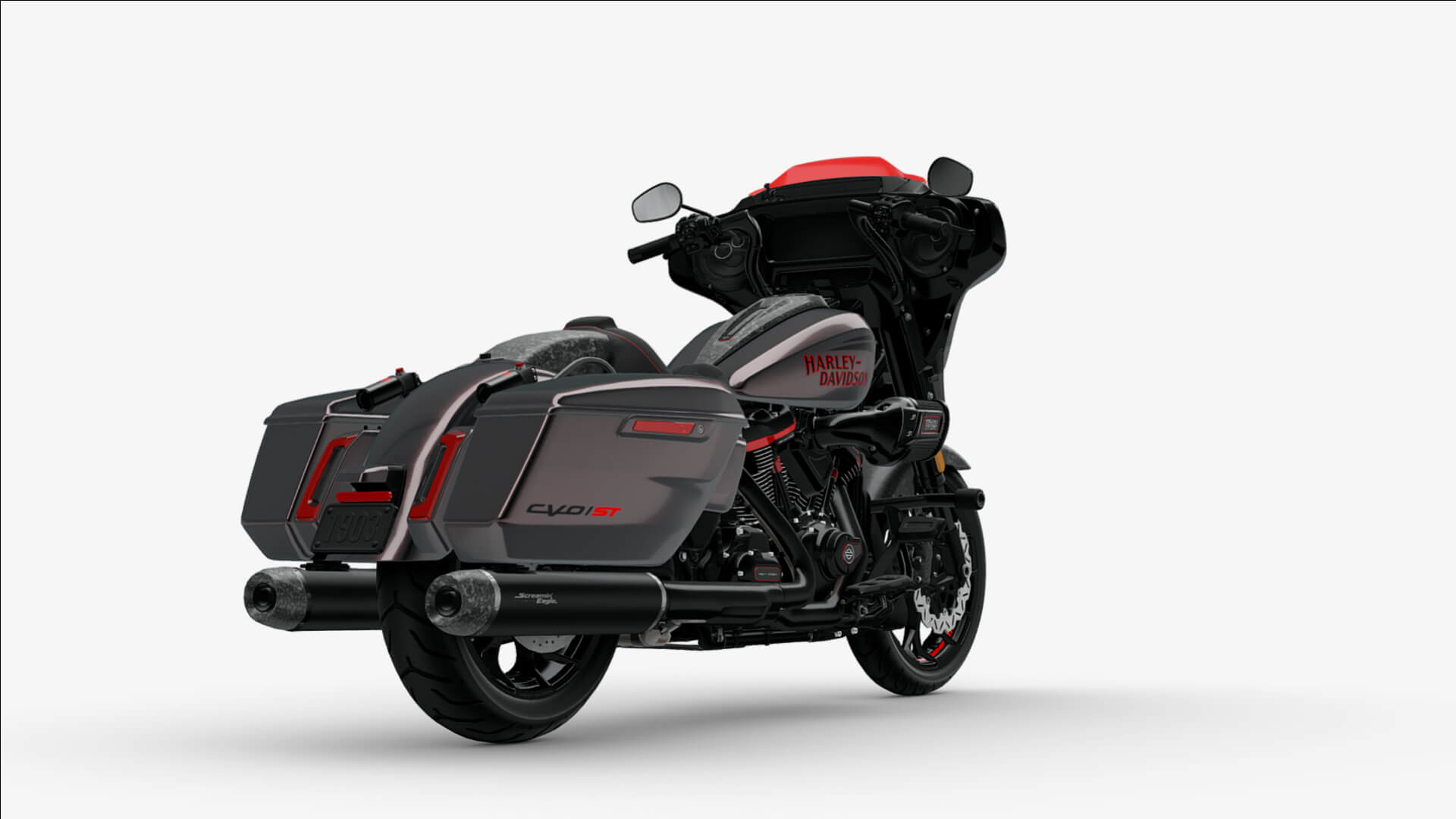 2026 Harley-Davidson Street Glide CVO ST Custom Motorcycle Bike Low-poly 3D Mode 3D Render, Digital Artwork by Ammo Biker