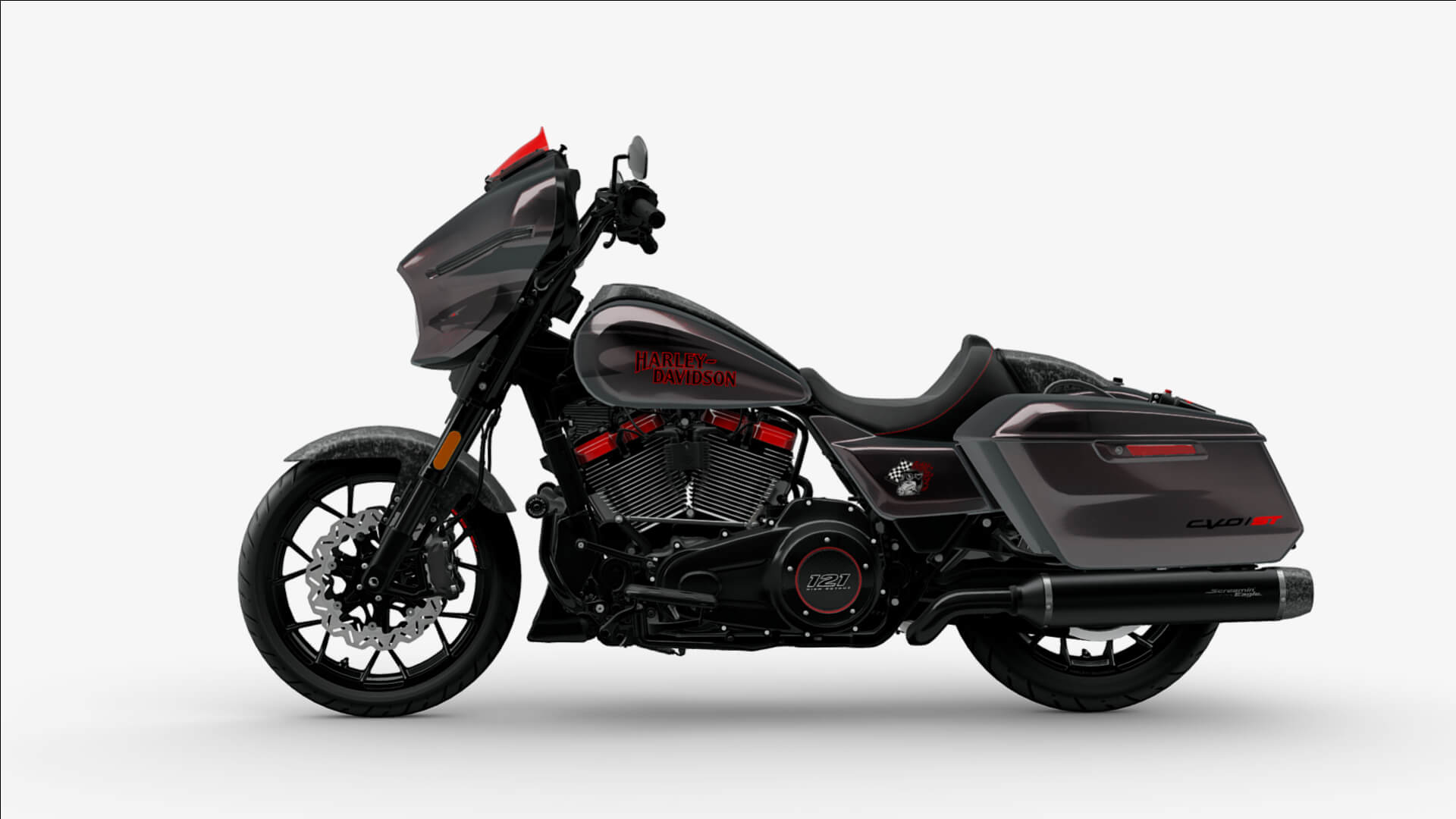 2026 Harley-Davidson Street Glide CVO ST Custom Motorcycle Bike Low-poly 3D Mode 3D Render, Digital Artwork by Ammo Biker