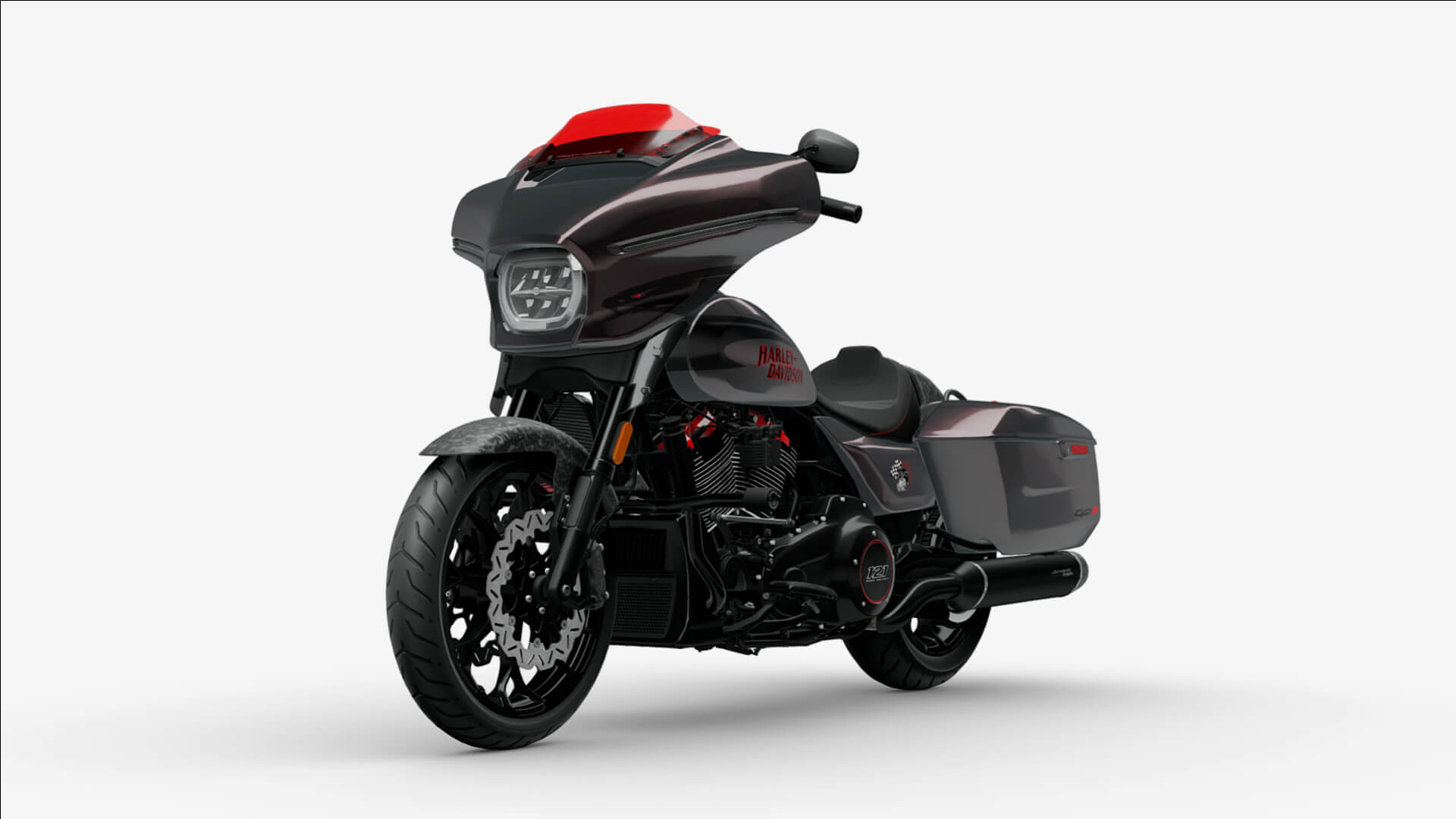 2026 Harley-Davidson Street Glide CVO ST Custom Motorcycle Bike Low-poly 3D Mode 3D Render, Digital Artwork by Ammo Biker