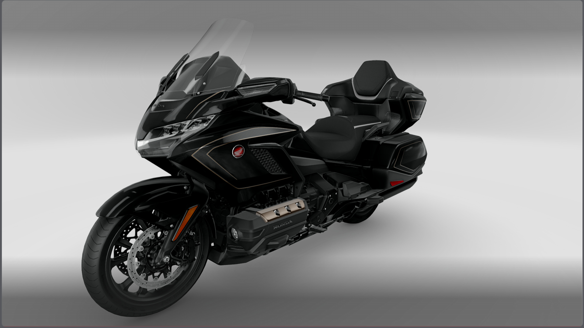 2027 Honda Gold Wing Tour GL1800 Motorcycle Bike Low-Poly 3D Model 3D Render, Digital Artwork by Ammo Biker