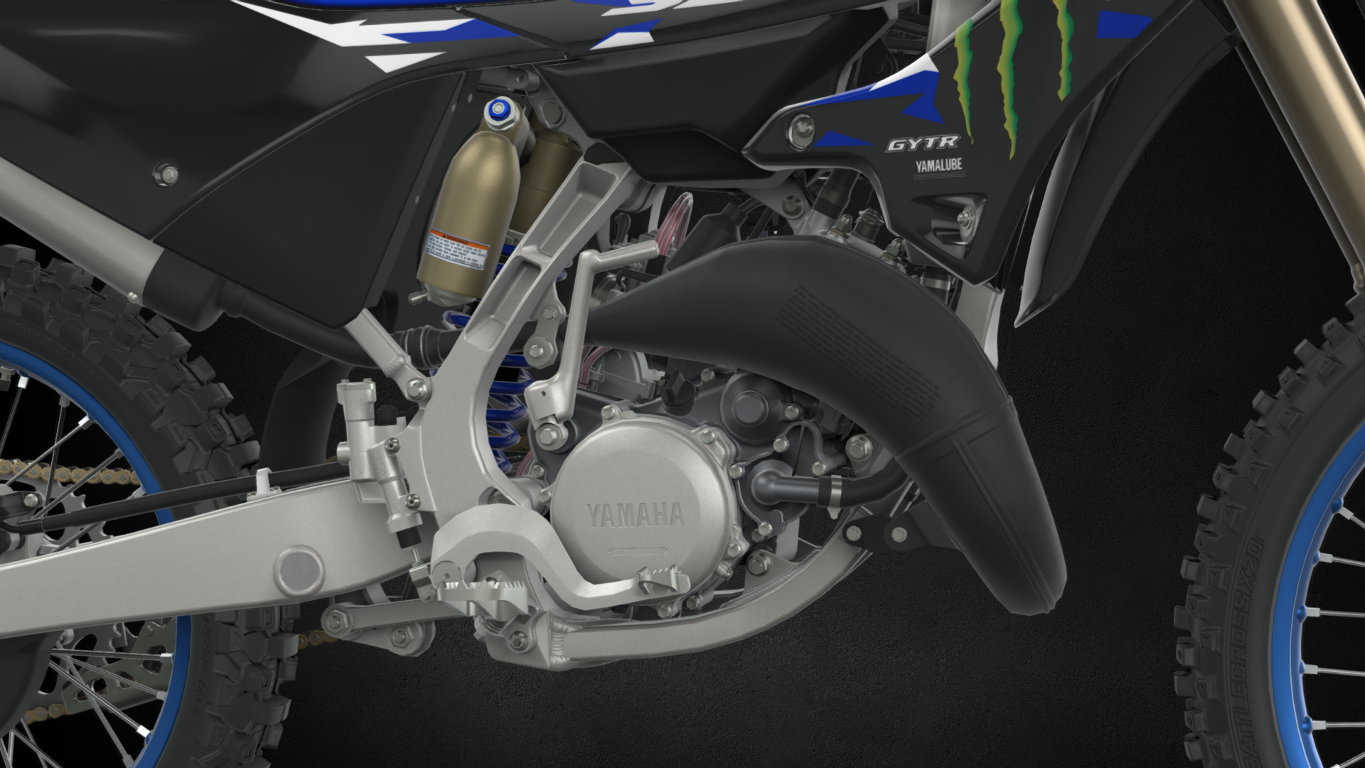 2027 Yamaha YZ125 Monster Energy Dirtbike Motorcycle Bike Low-Poly 3D Model