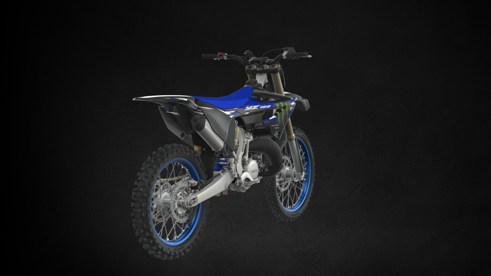 2027 Yamaha YZ125 Monster Energy Dirtbike Motorcycle Bike Low-Poly 3D Model