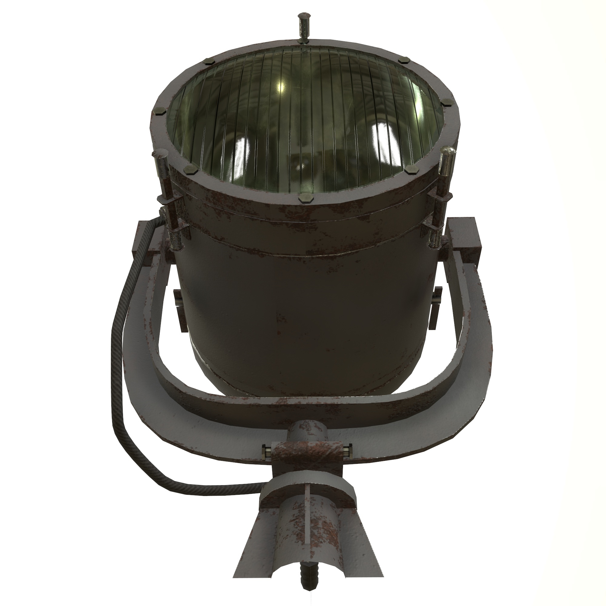 Naval Searchlight MSPT Low and High Poly 3D Model