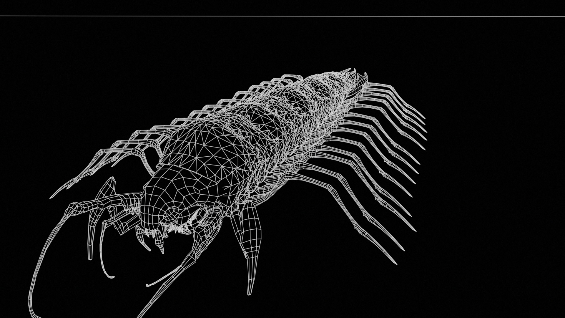 Cave Centipede 3D Model