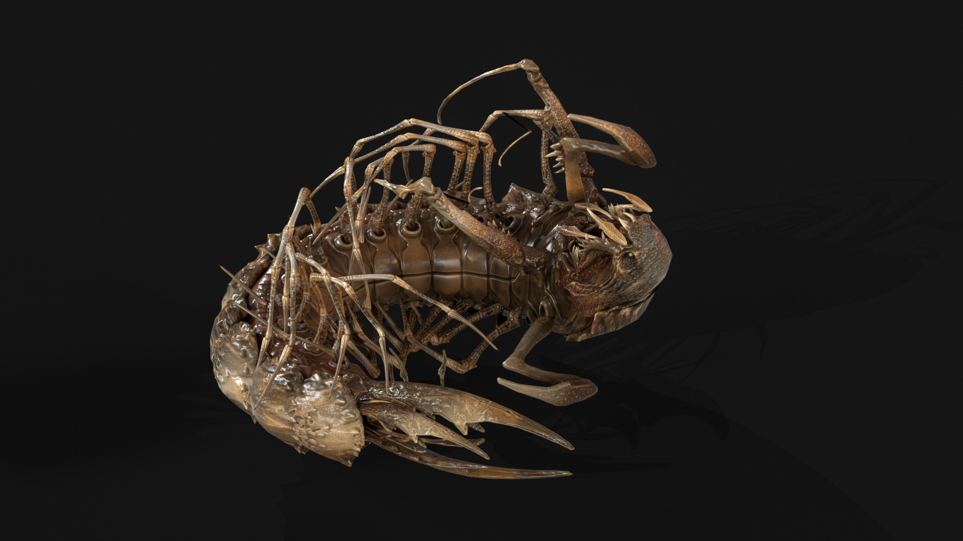Cave Centipede 3D Model
