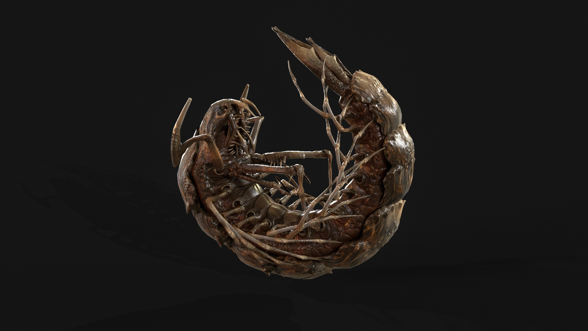 Cave Centipede 3D Model