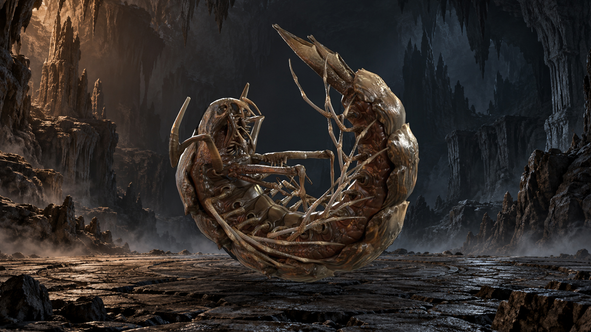 Cave Centipede 3D Model