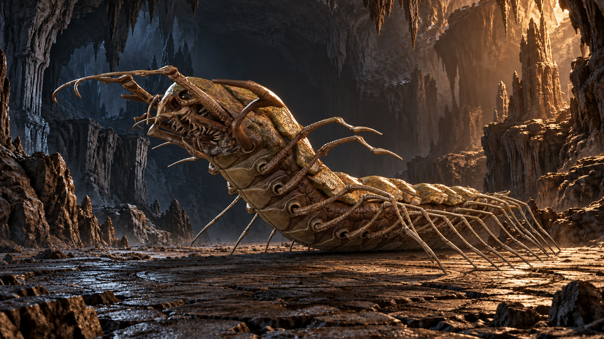 Cave Centipede 3D Model