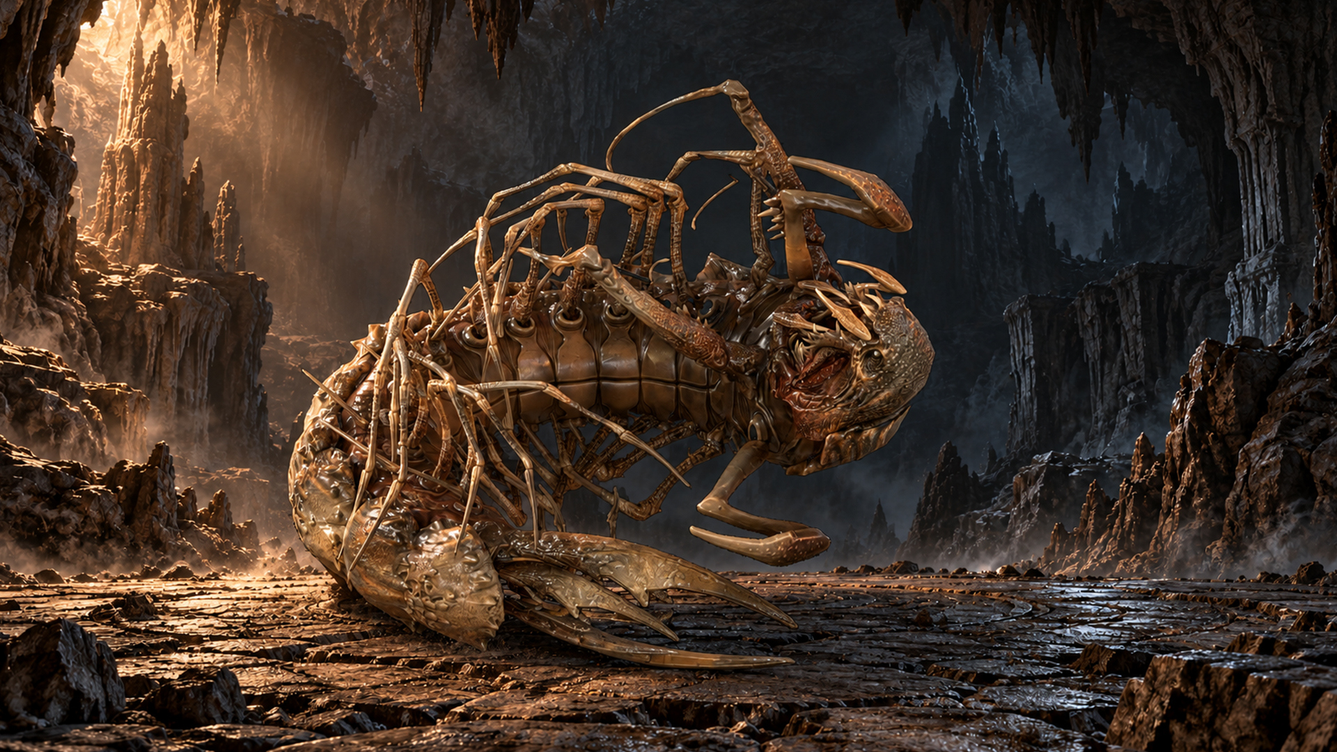 Cave Centipede 3D Model