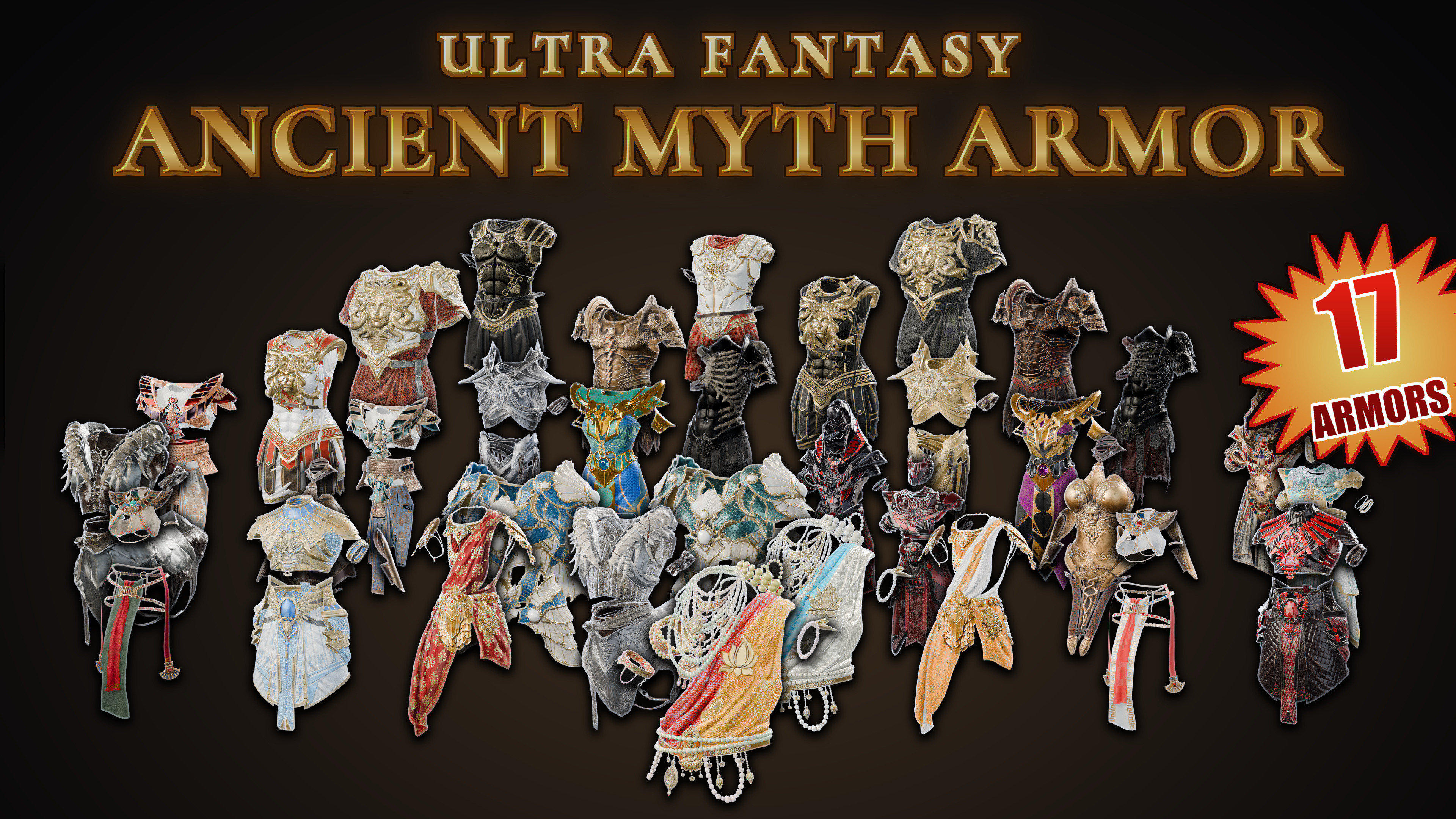Fantasy Ancient Myth Armor Pack 3D Model