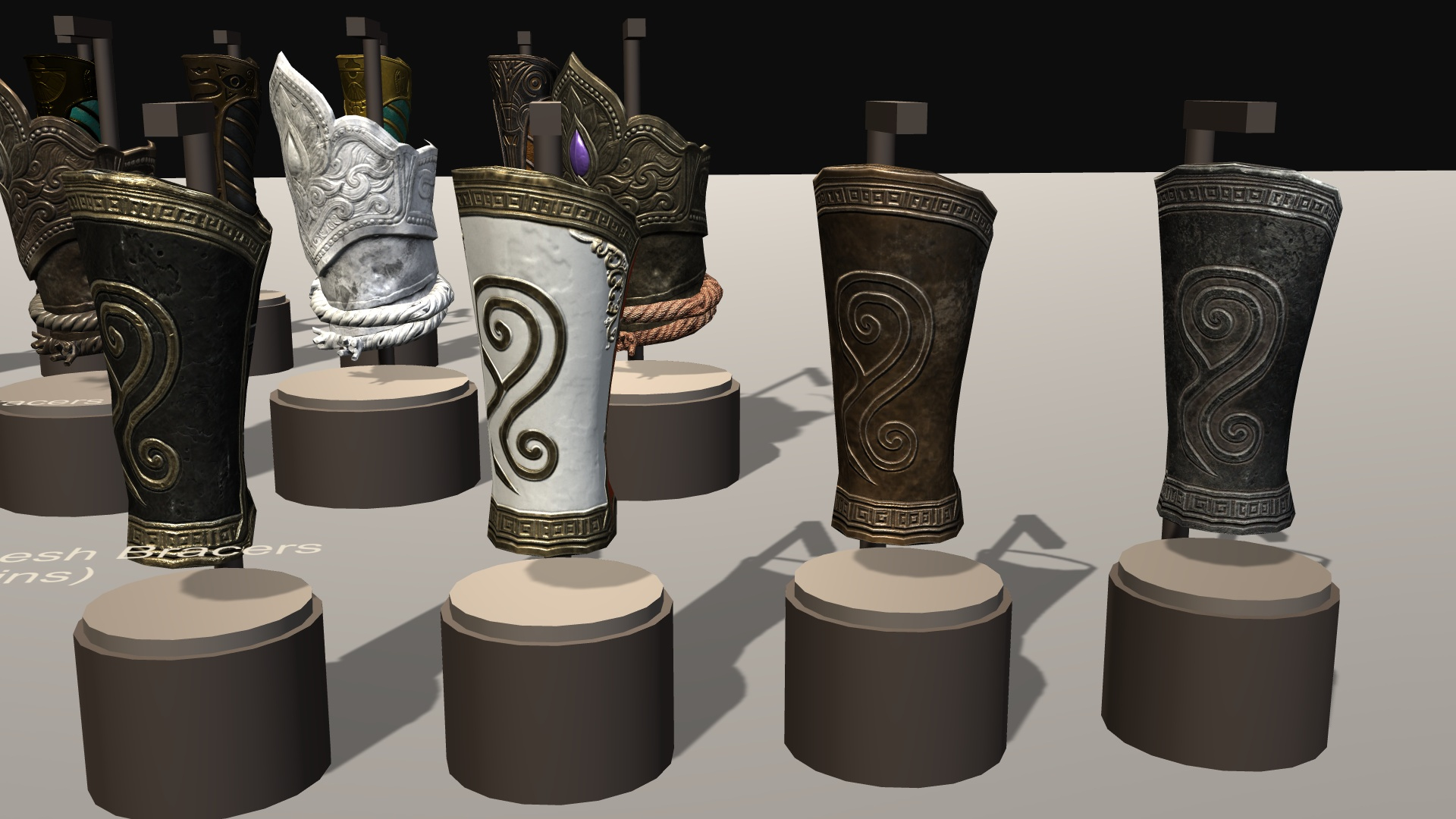 Fantasy Ancient Myth Bracers Pack 3D Model