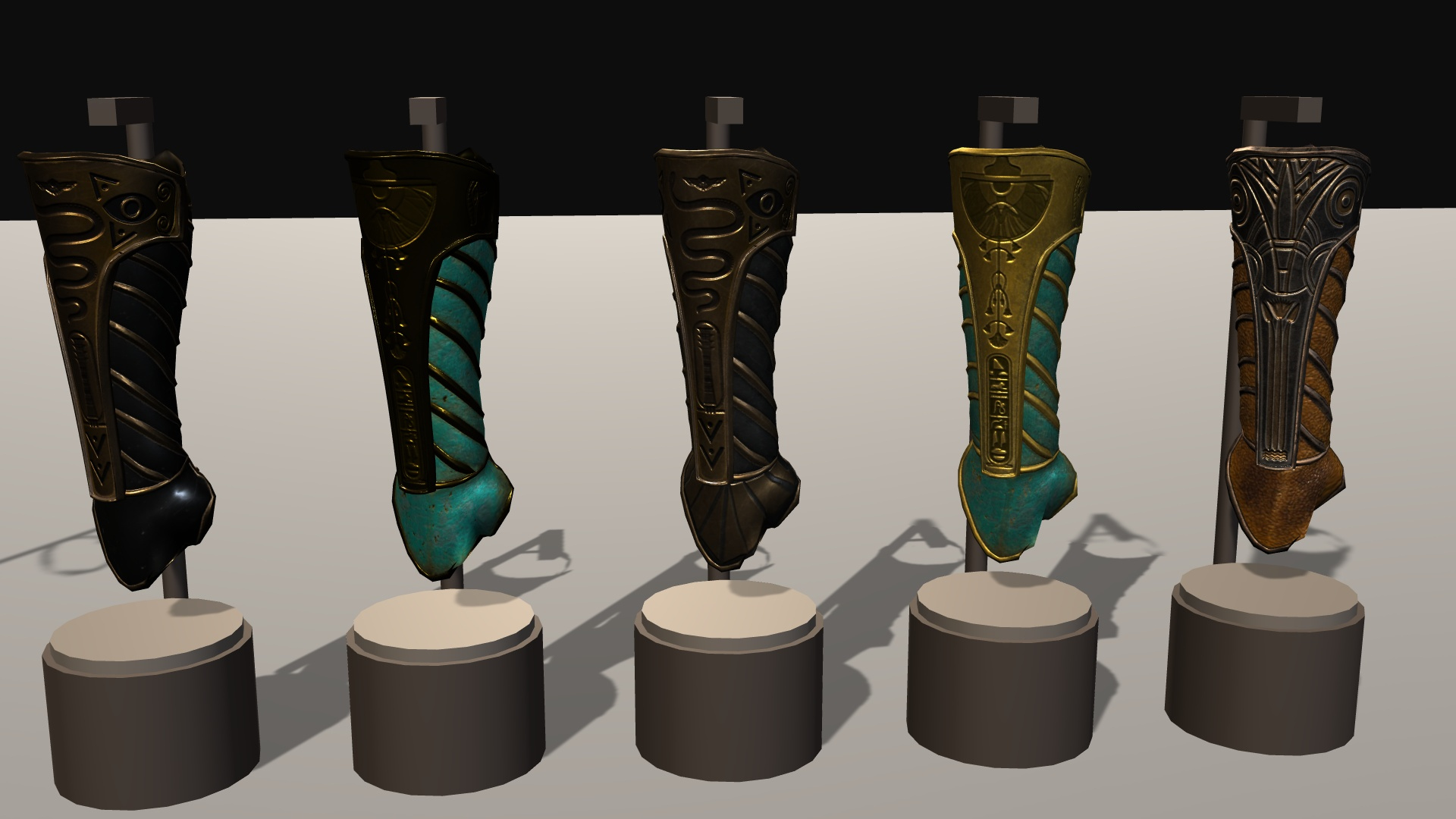 Fantasy Ancient Myth Bracers Pack 3D Model