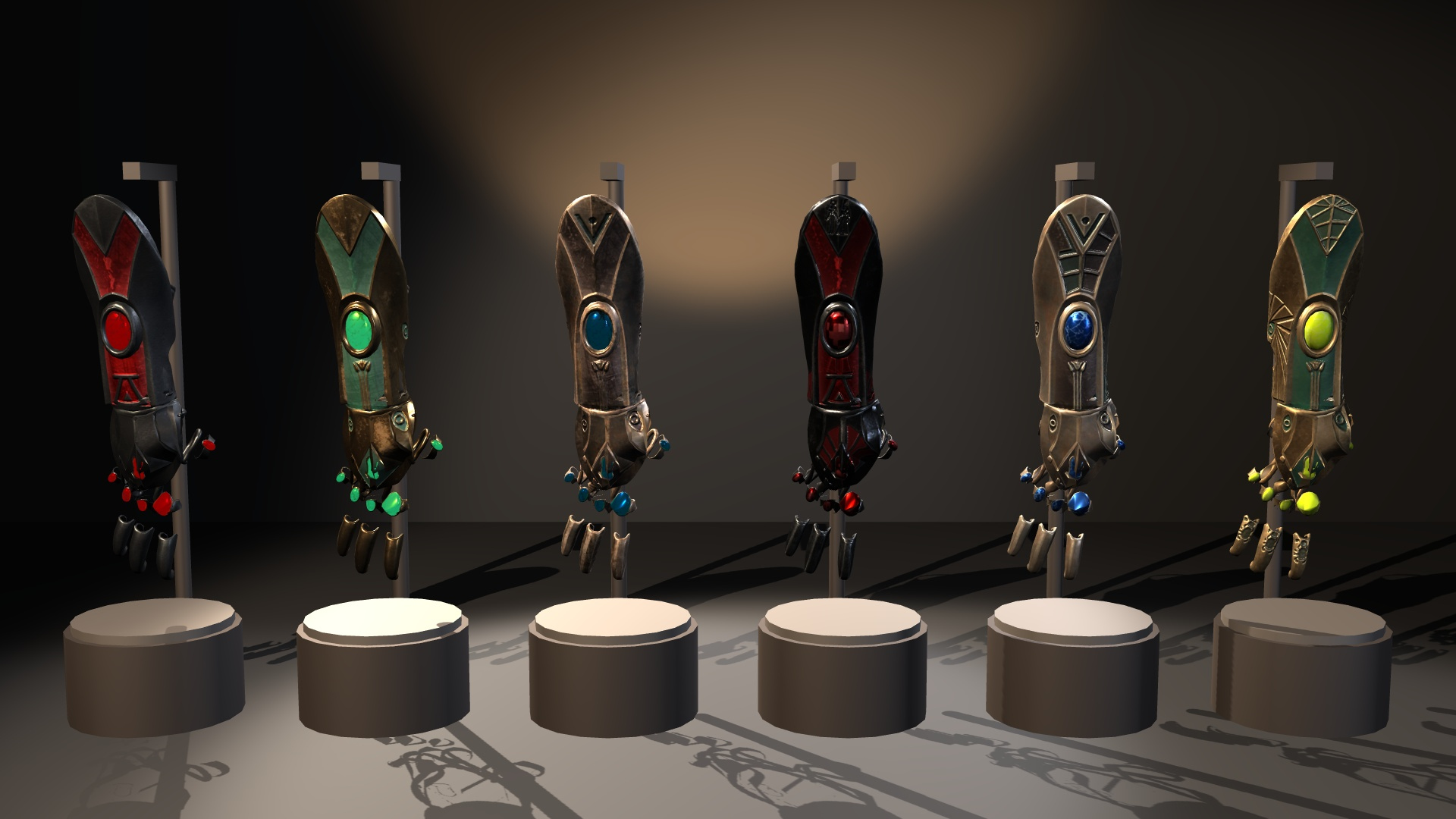 Fantasy Ancient Myth Bracers Pack 3D Model