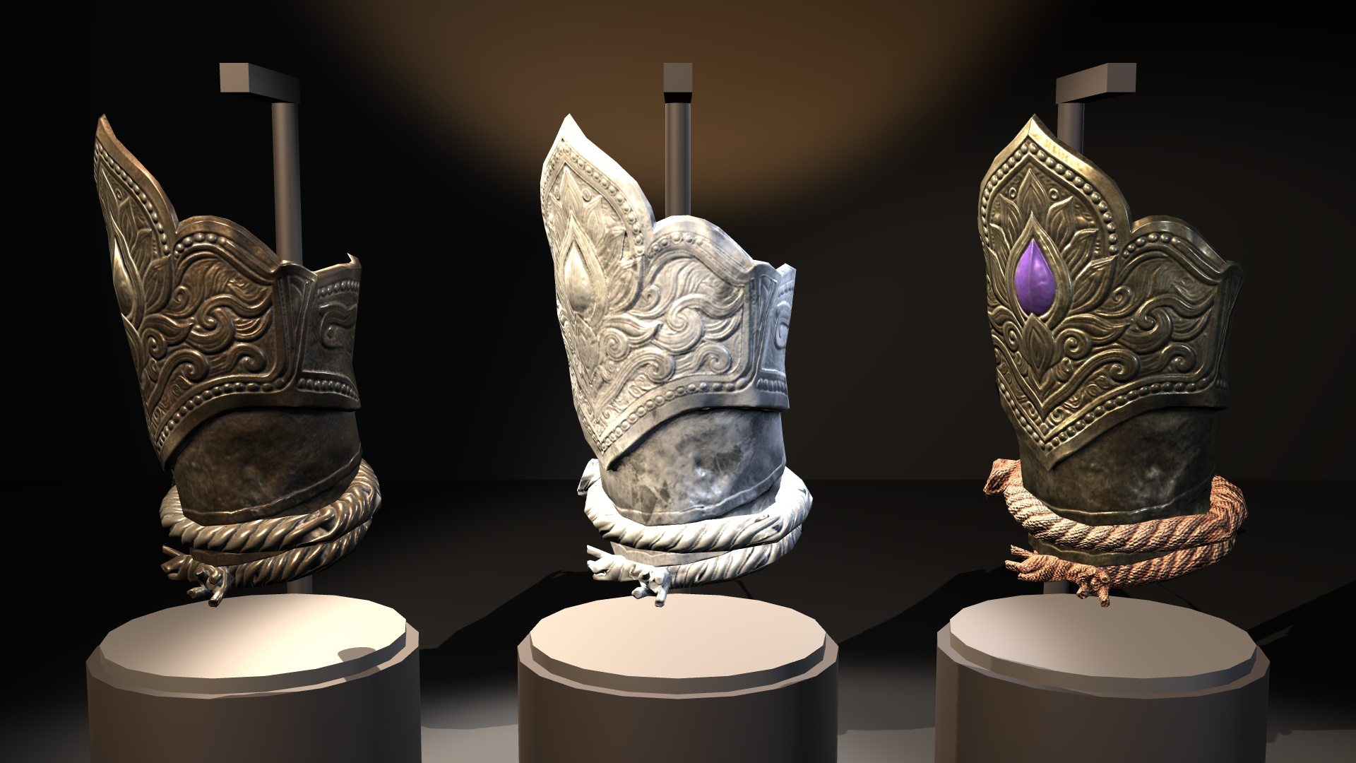 Fantasy Ancient Myth Bracers Pack 3D Model