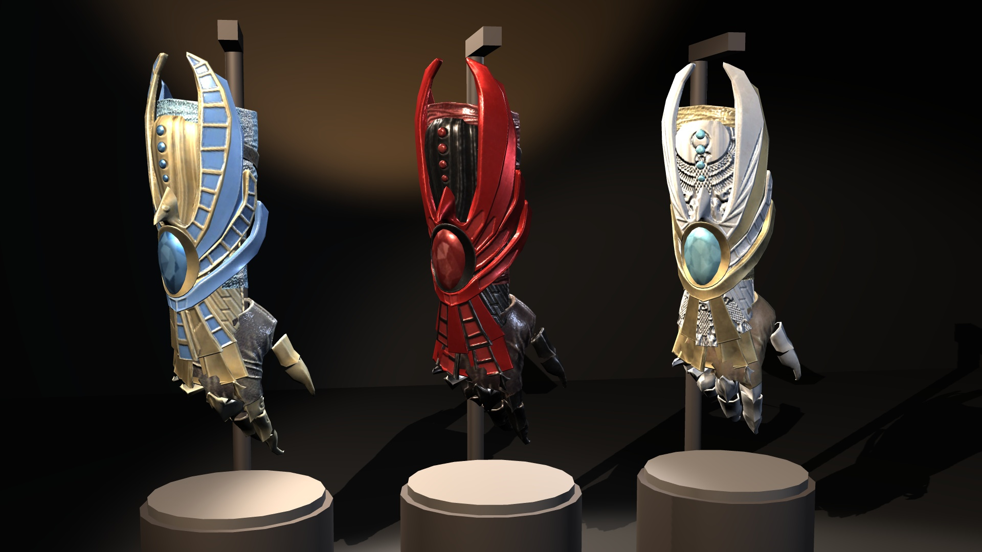 Fantasy Ancient Myth Bracers Pack 3D Model