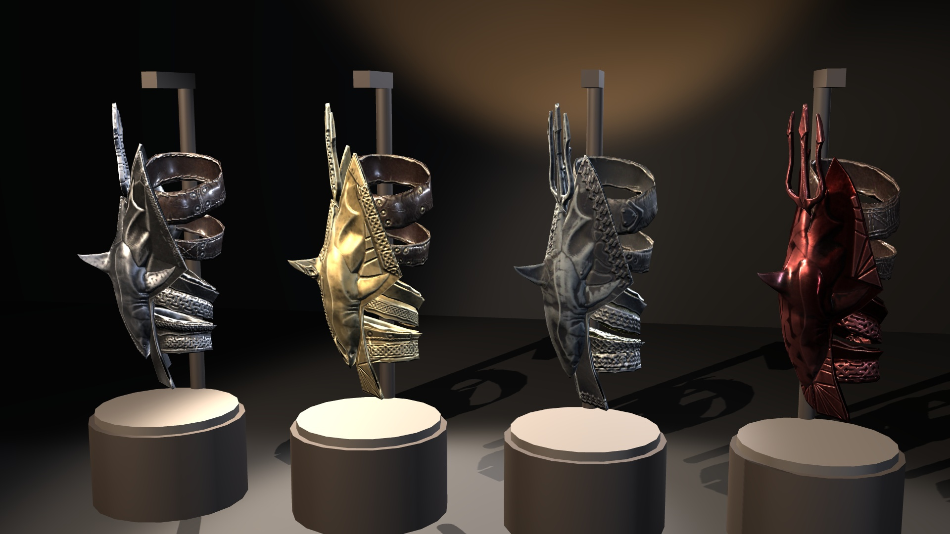 Fantasy Ancient Myth Bracers Pack 3D Model