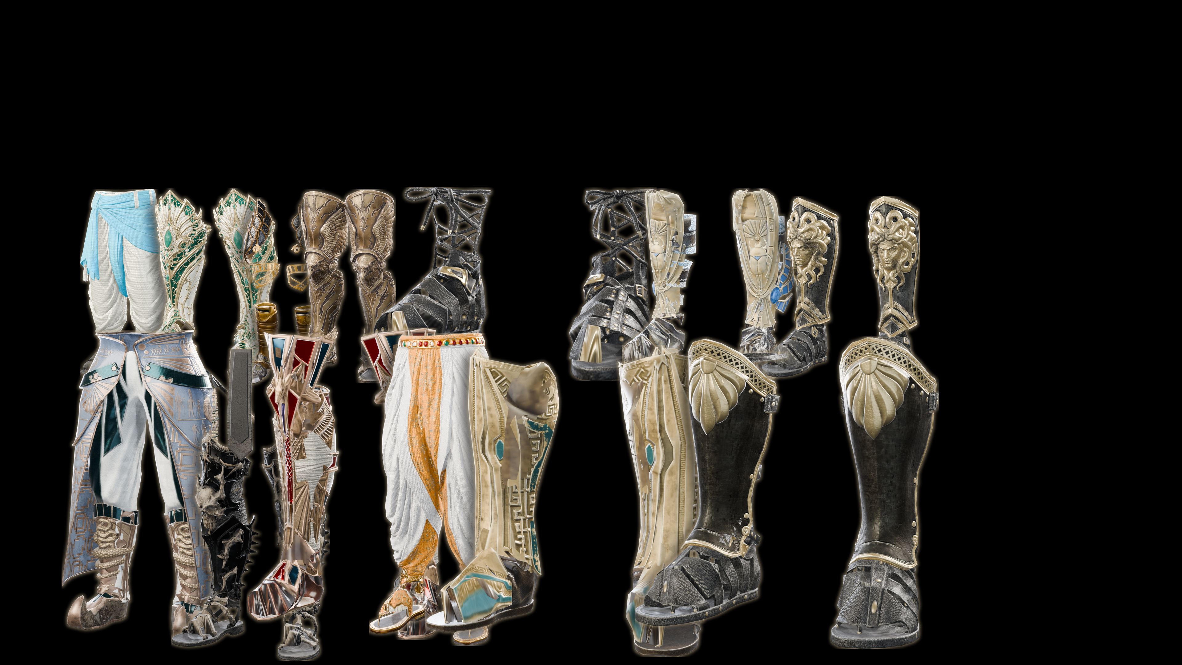 Fantasy Ancient Myth Leg Armor Pack 3D Model