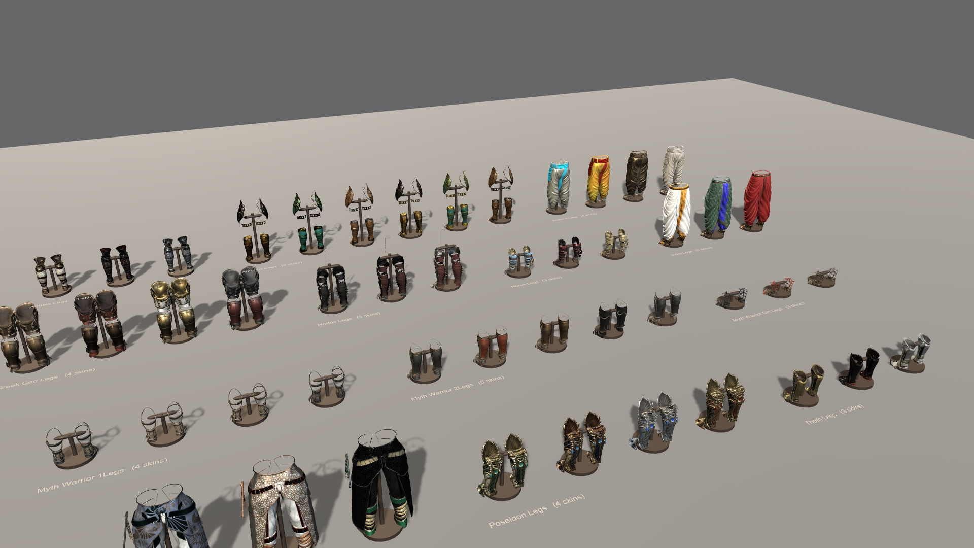 Fantasy Ancient Myth Leg Armor Pack 3D Model