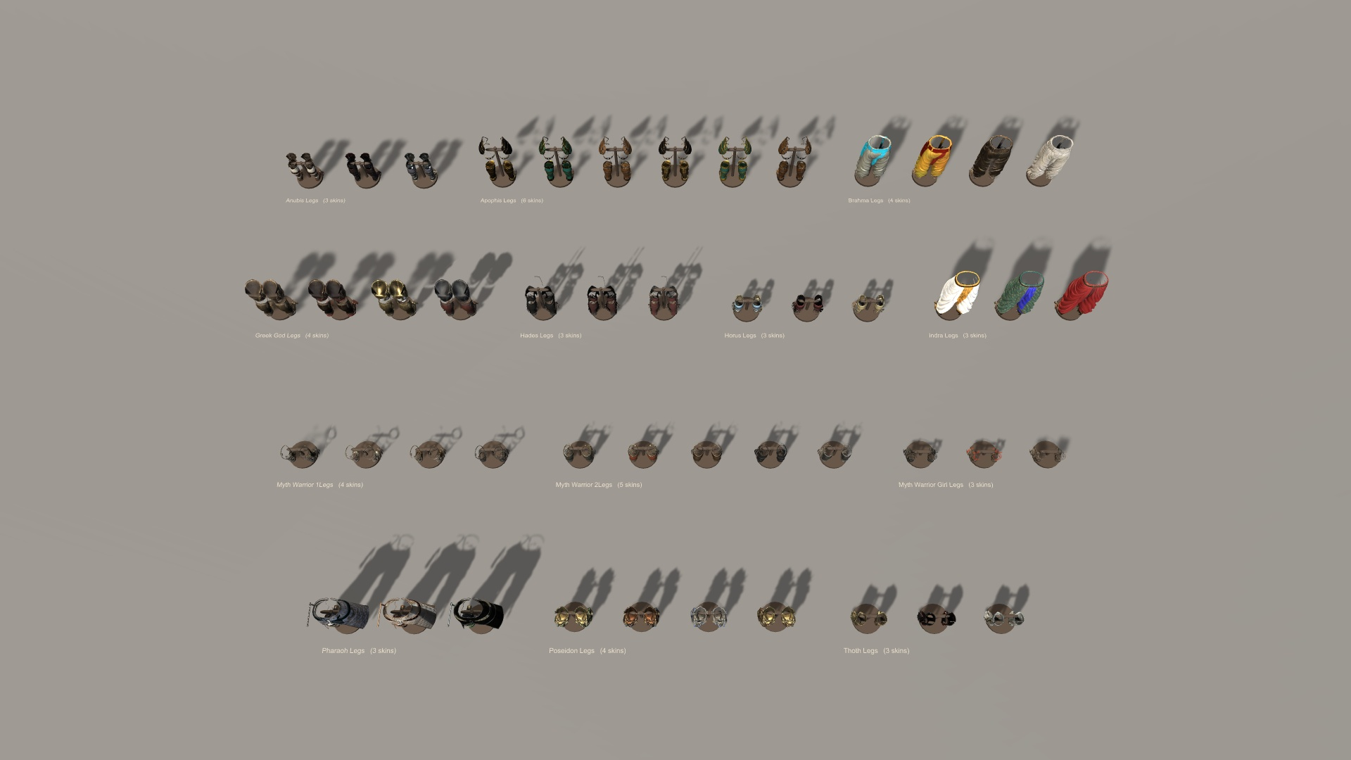 Fantasy Ancient Myth Leg Armor Pack 3D Model