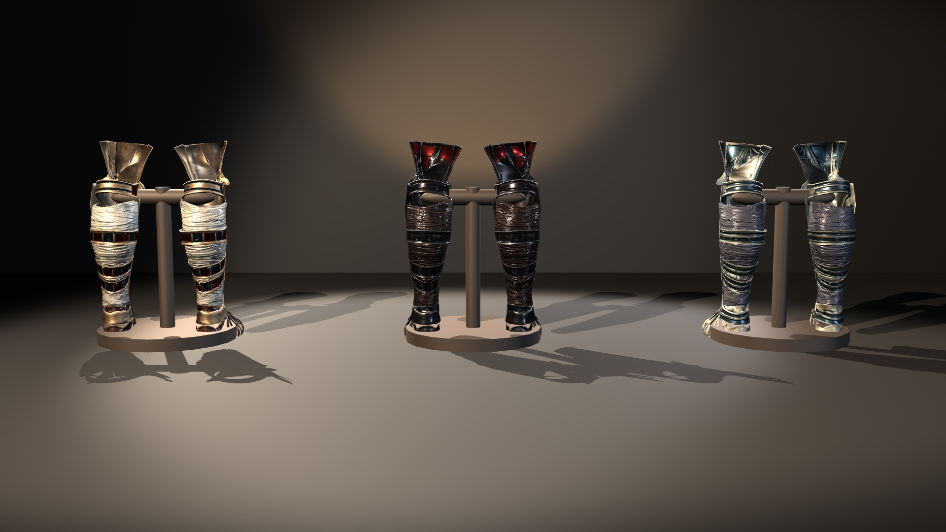 Fantasy Ancient Myth Leg Armor Pack 3D Model