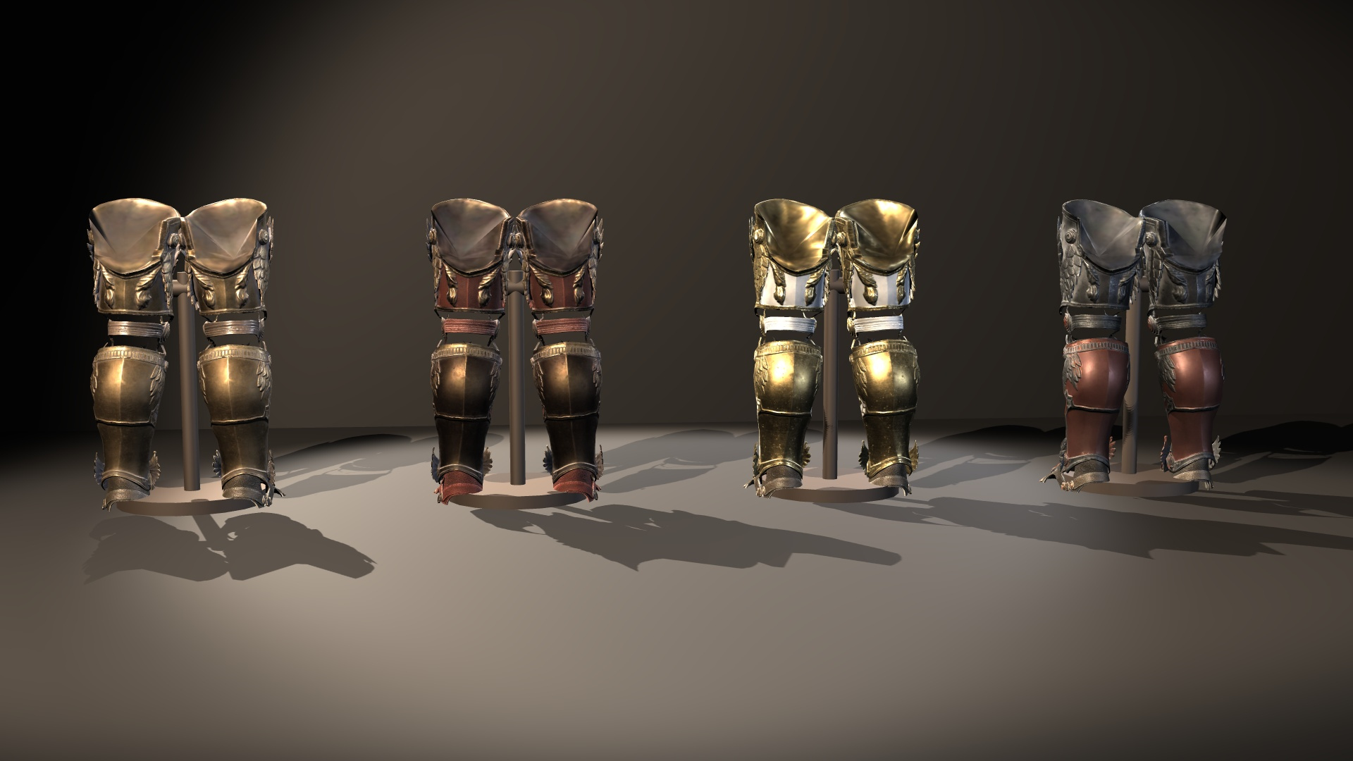 Fantasy Ancient Myth Leg Armor Pack 3D Model