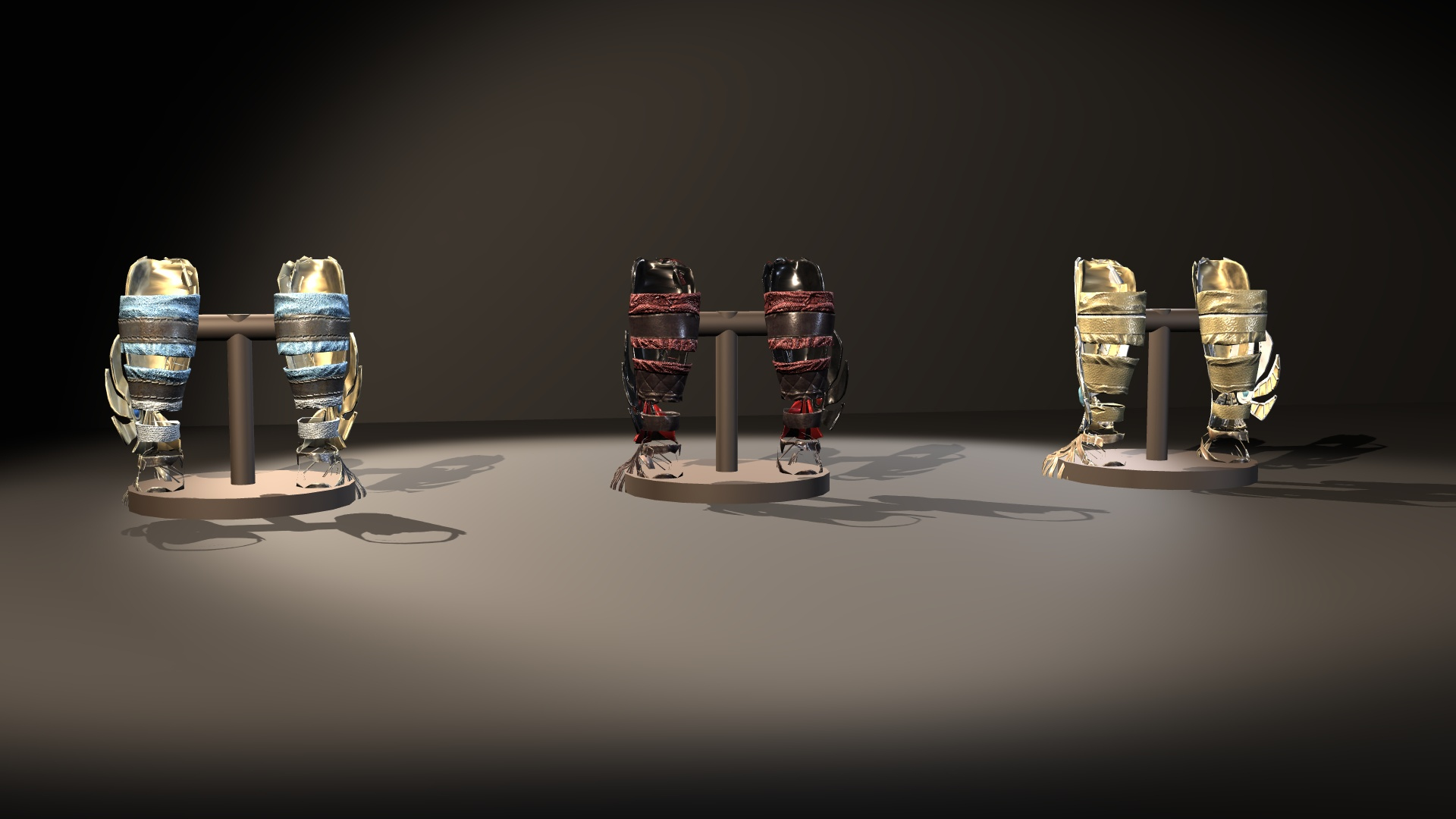 Fantasy Ancient Myth Leg Armor Pack 3D Model