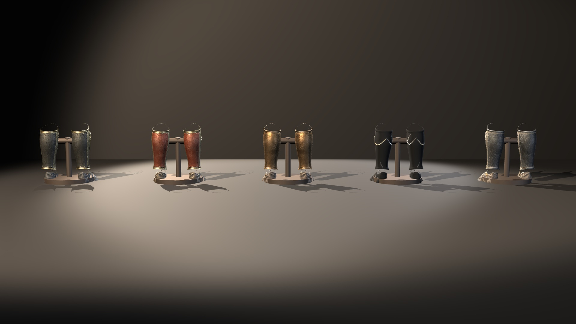 Fantasy Ancient Myth Leg Armor Pack 3D Model