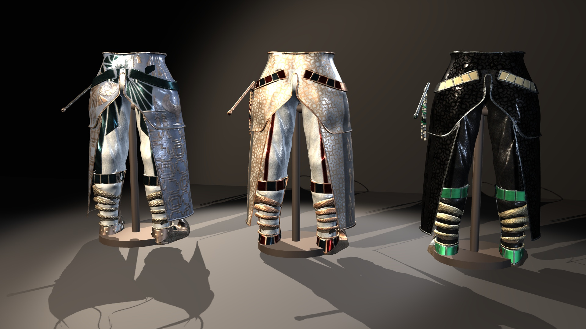 Fantasy Ancient Myth Leg Armor Pack 3D Model