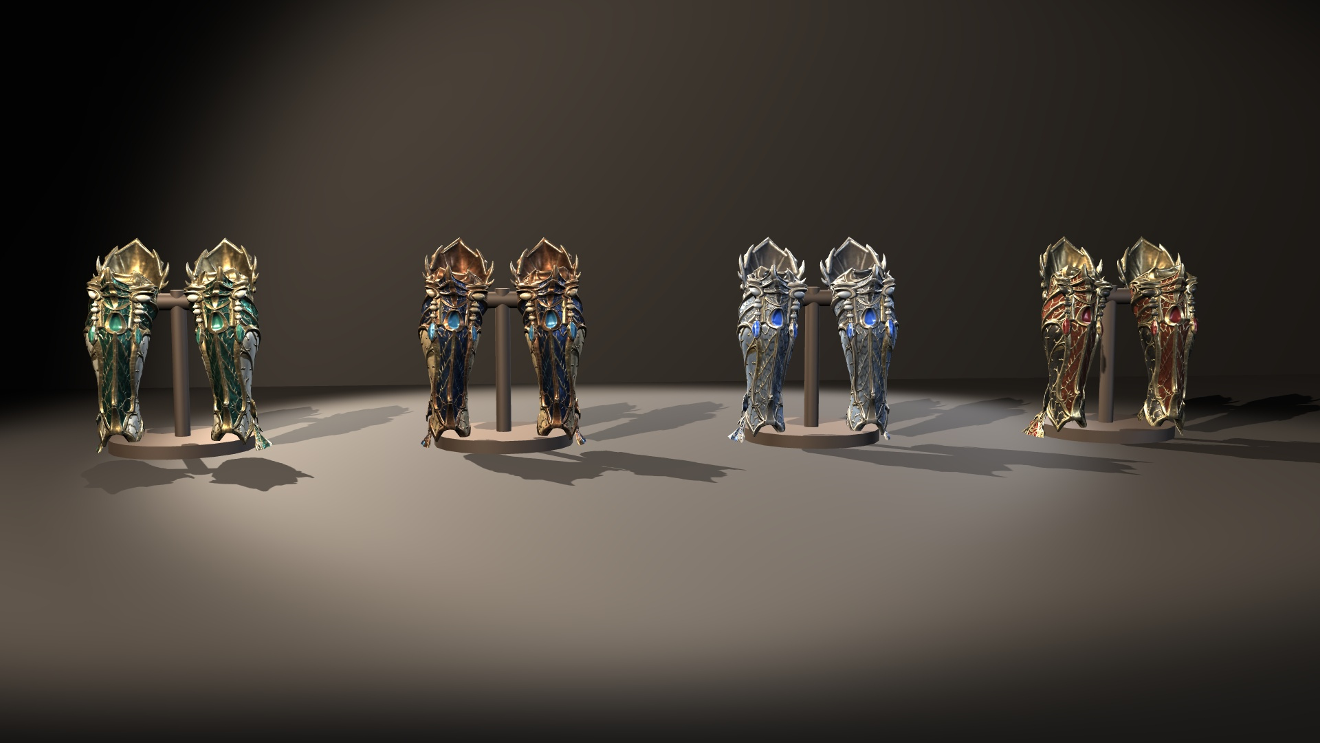 Fantasy Ancient Myth Leg Armor Pack 3D Model