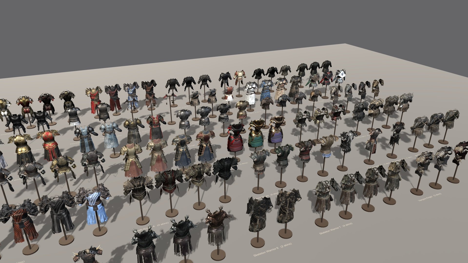 Fantasy Knight and Dark Armor Pack 3D Model