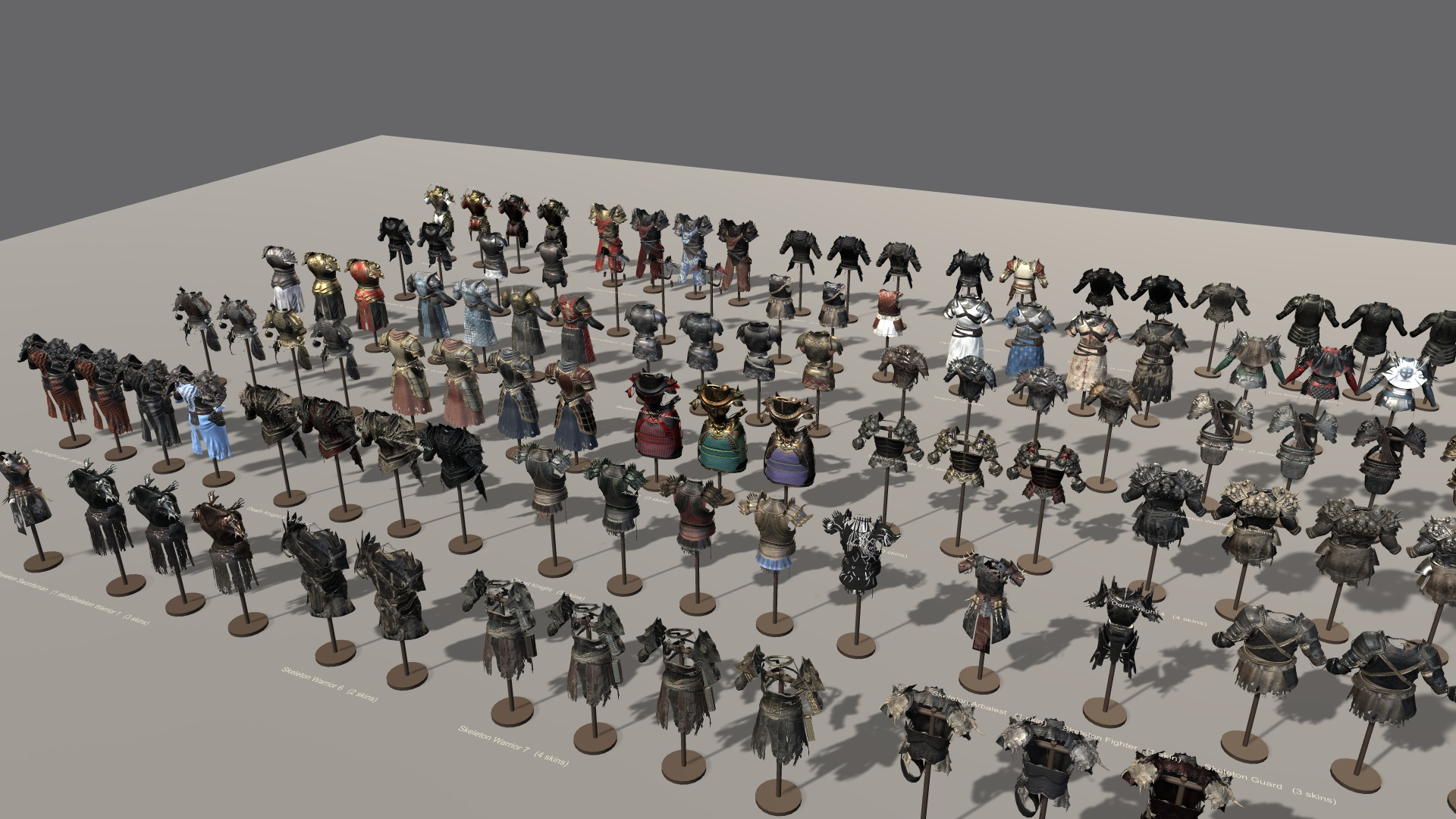 Fantasy Knight and Dark Armor Pack 3D Model