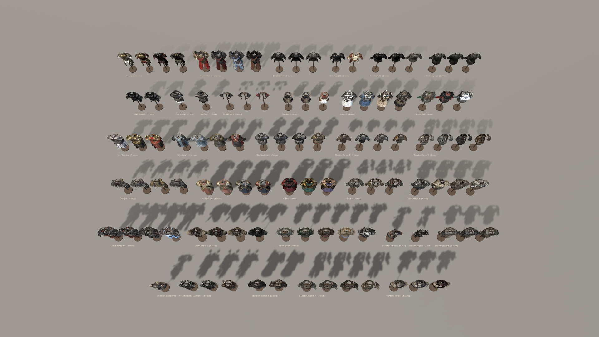 Fantasy Knight and Dark Armor Pack 3D Model
