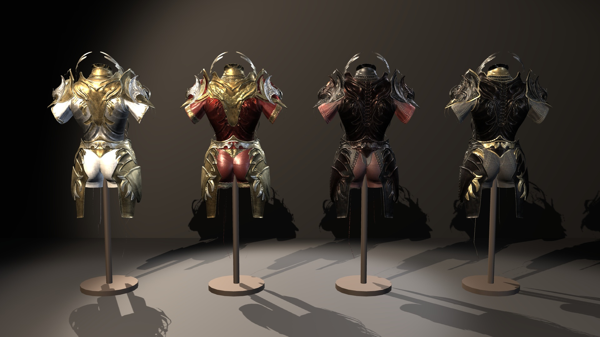 Fantasy Knight and Dark Armor Pack 3D Model