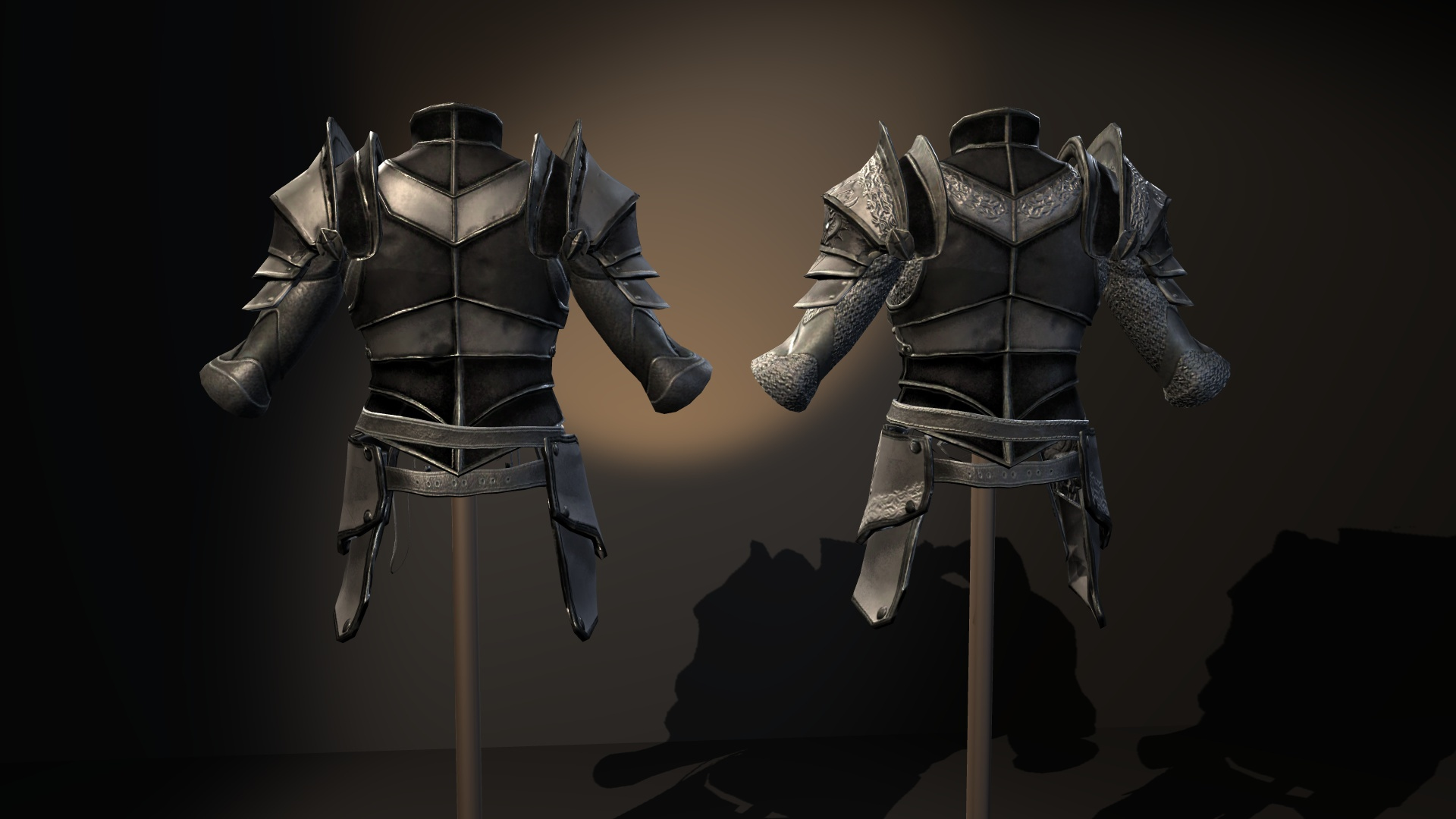 Fantasy Knight and Dark Armor Pack 3D Model