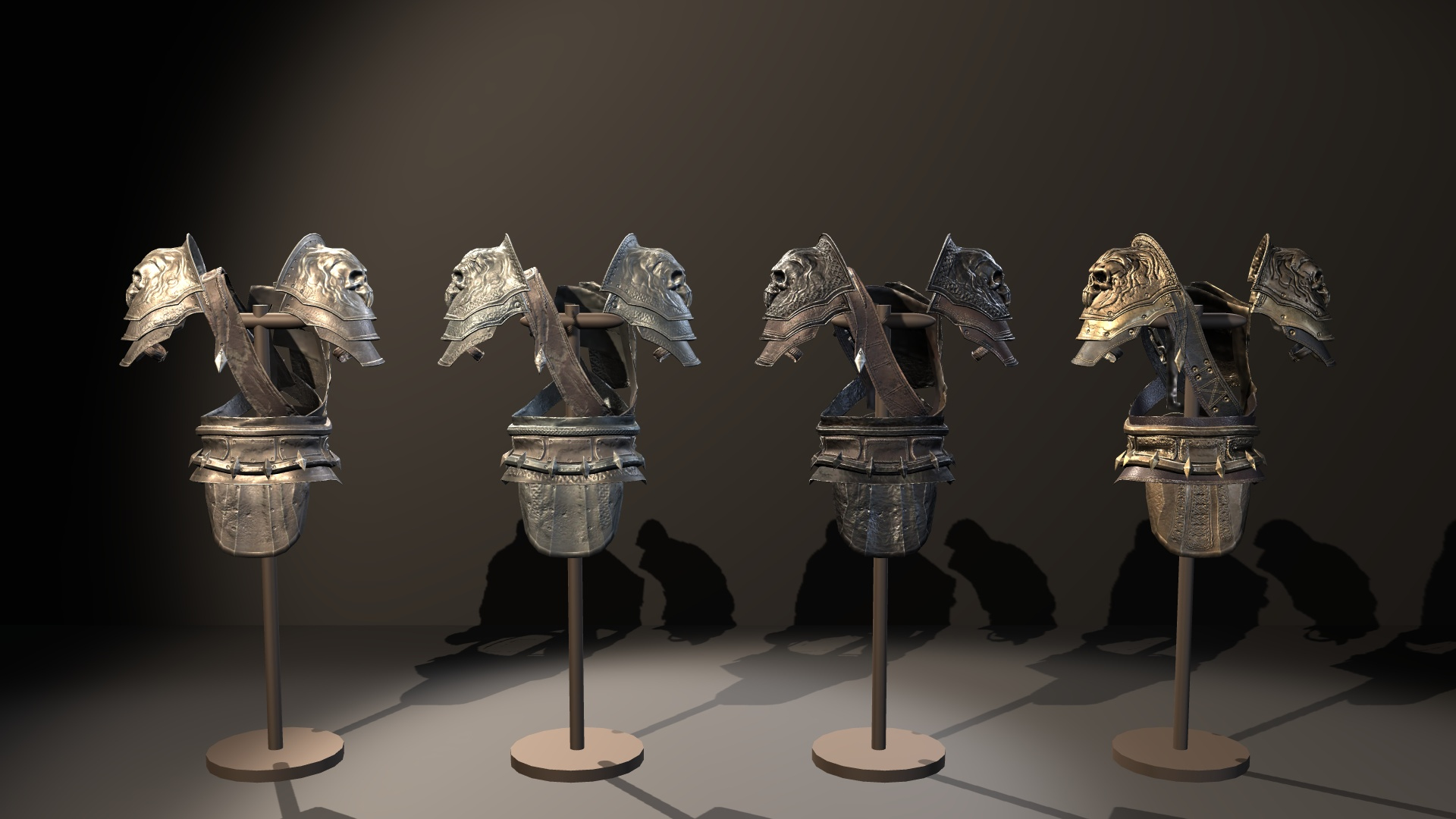 Fantasy Knight and Dark Armor Pack 3D Model